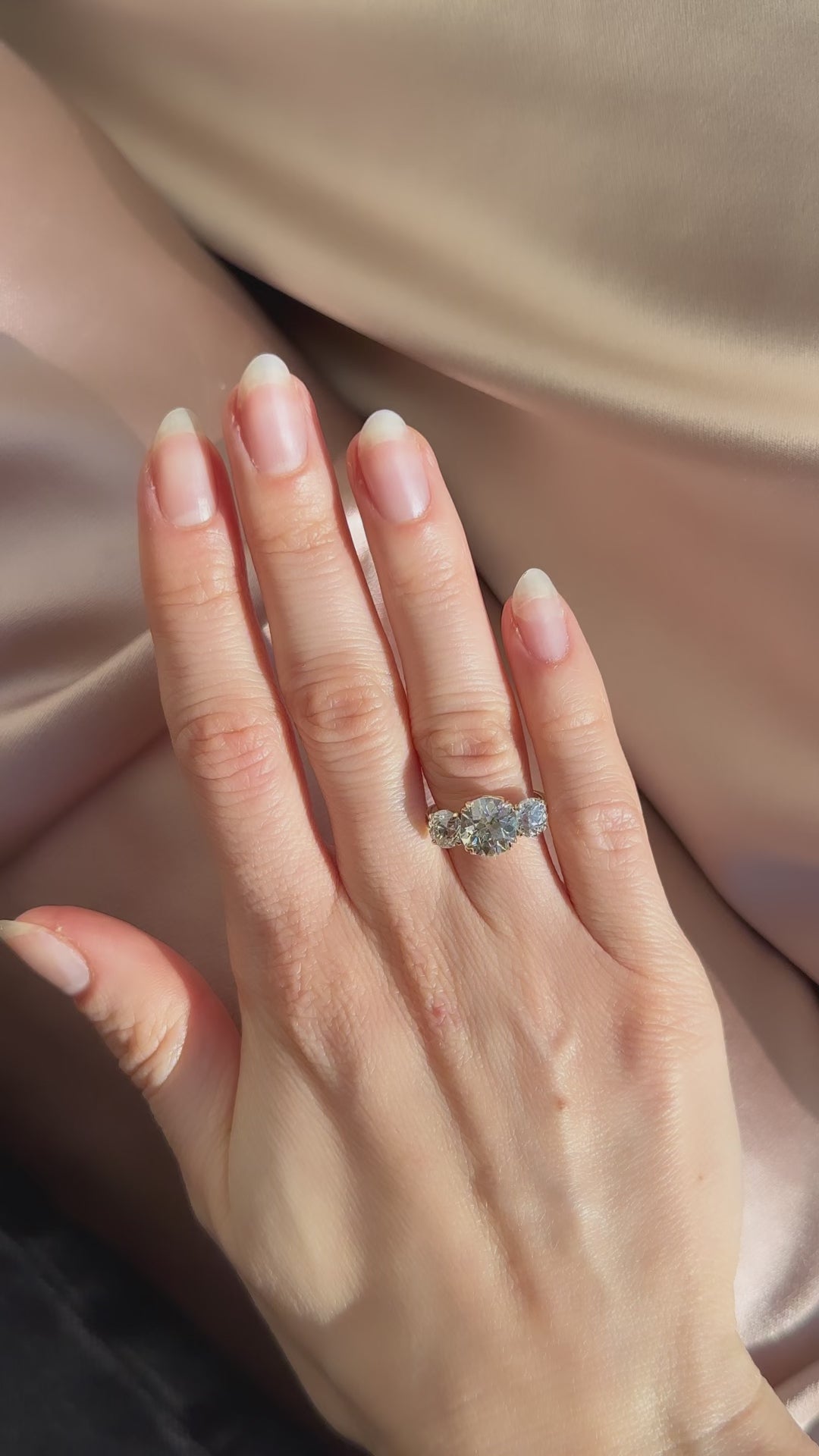 j-k-l color, vs clarity diamond in yellow gold setting