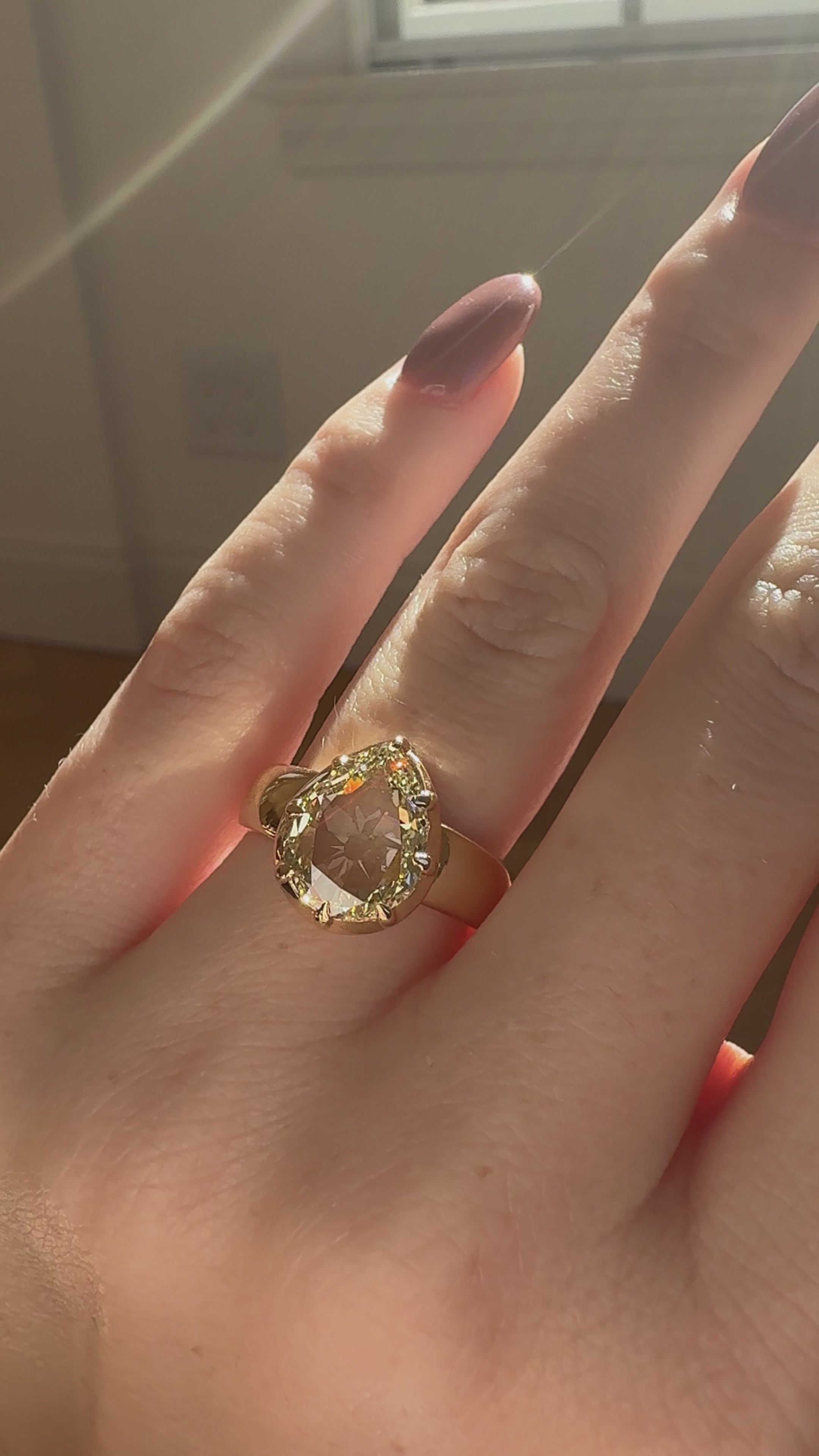 Pear cut diamond Rings