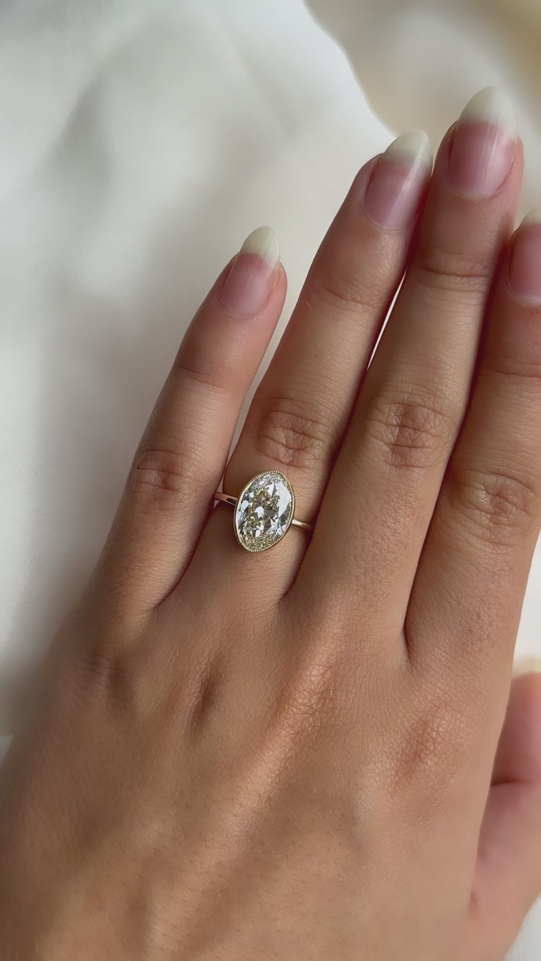 j-k-l color, vs clarity diamond in yellow gold setting