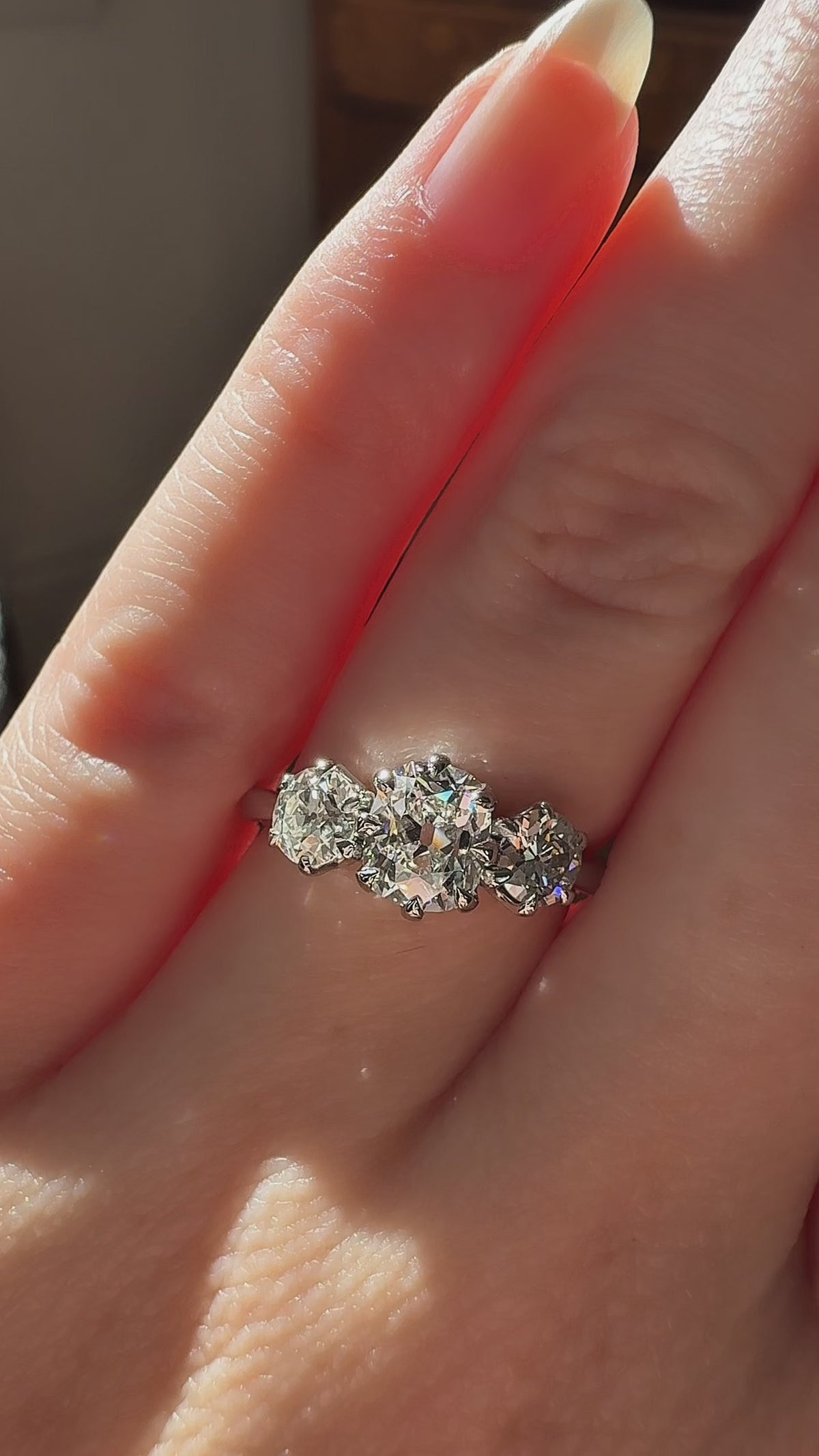  videos and images of vintage Engagement Rings-Old Mine cut diamond Engagement Rings