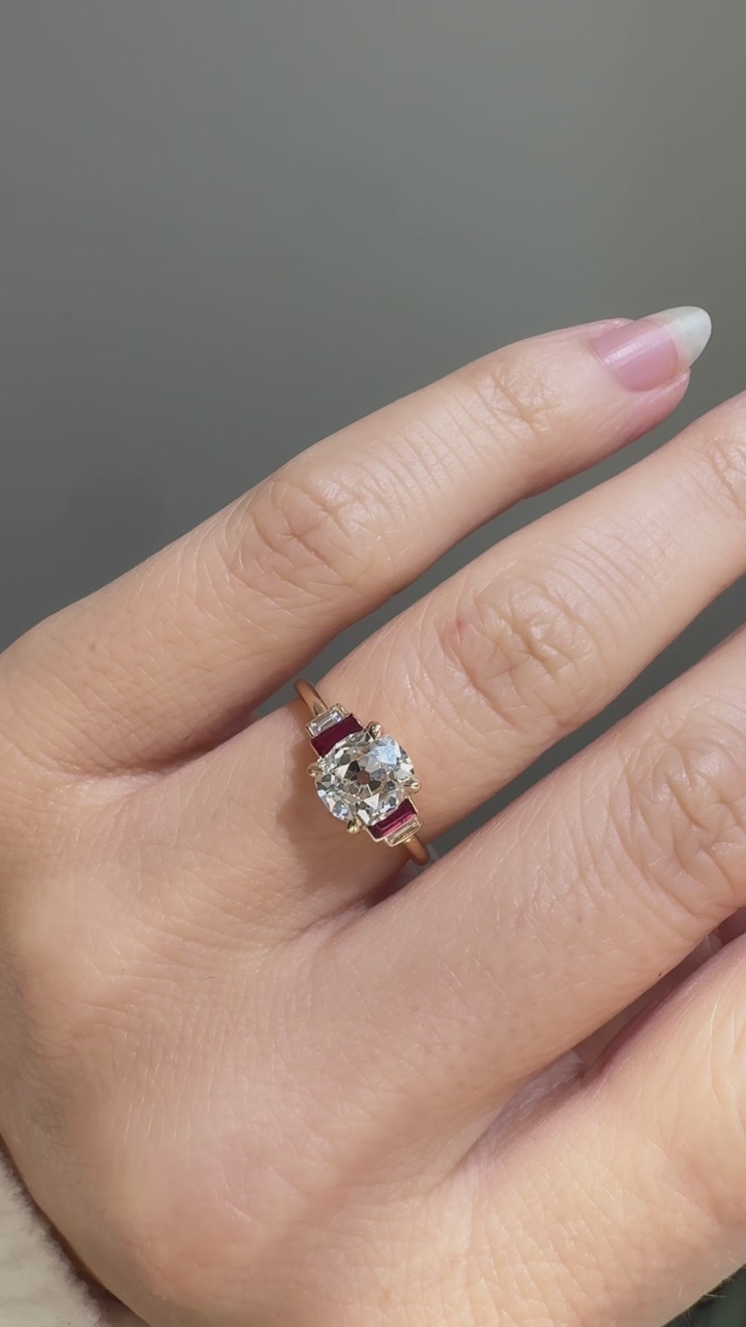  videos and images of vintage Rings-Old Mine cut diamond Rings