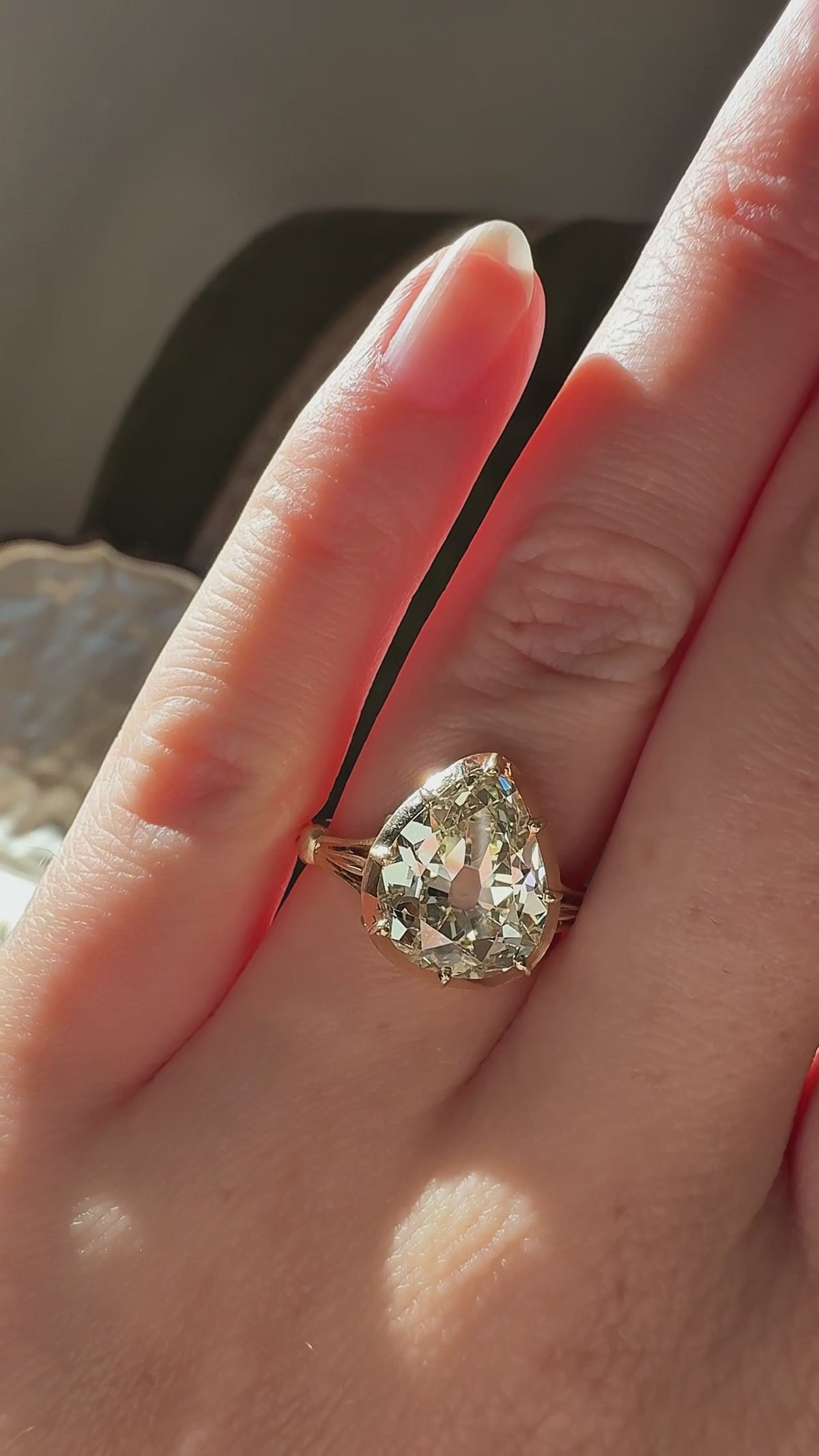 videos and images of vintage Engagement Rings-Pear cut diamond Engagement Rings