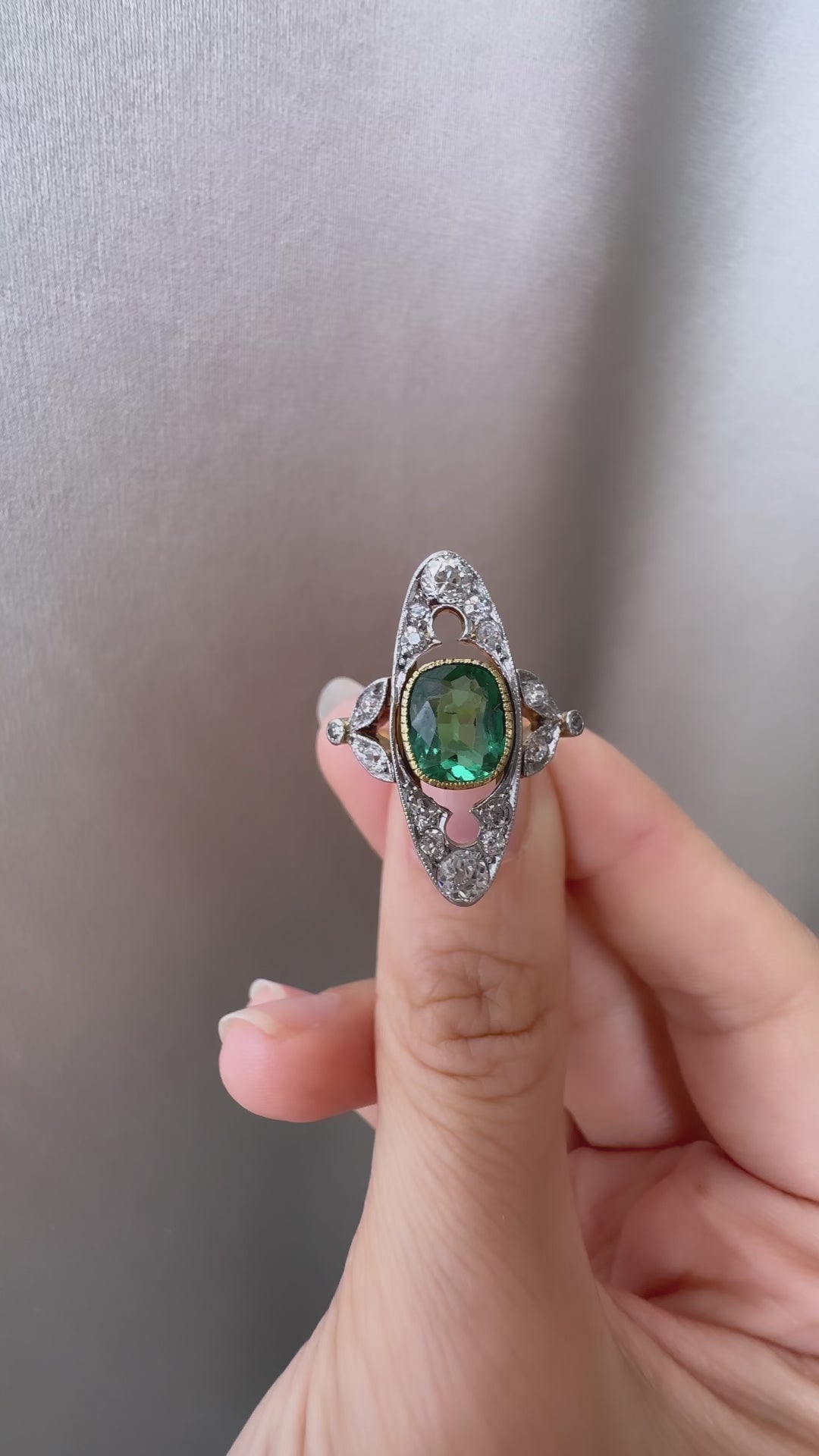 diamond in two-tone setting