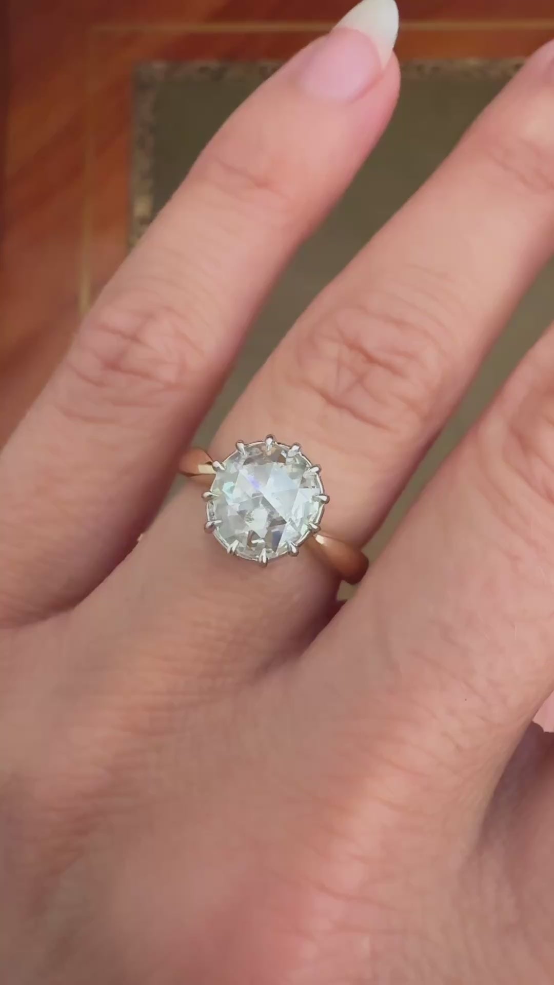 Solitaire Rose cut diamond Rings