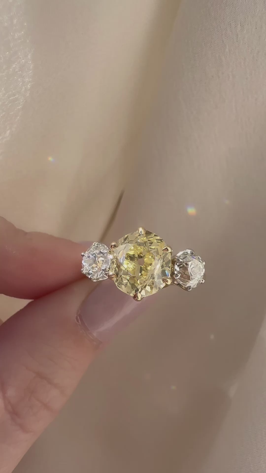 Old European cut diamond Rings