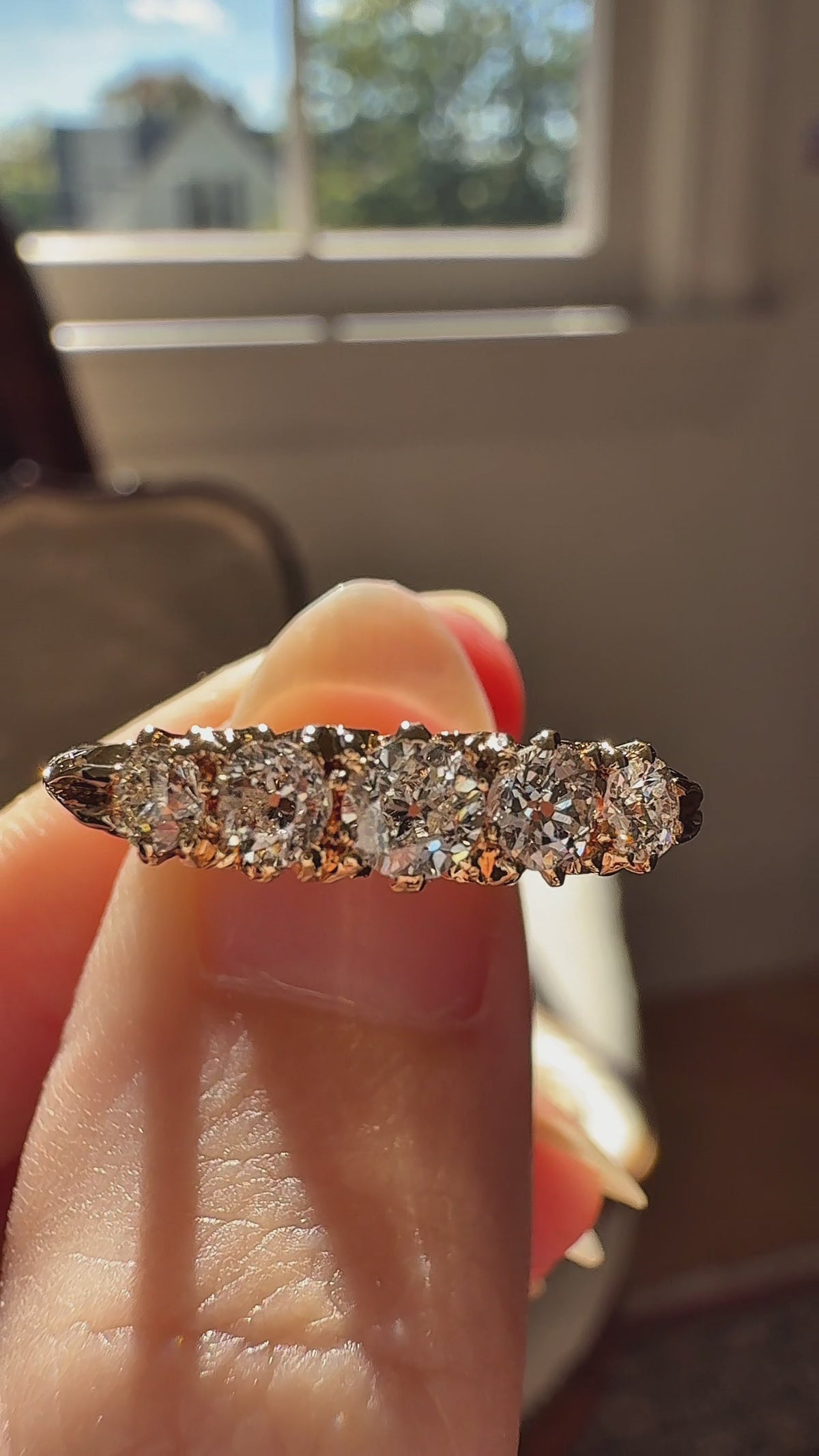 diamond in yellow gold setting