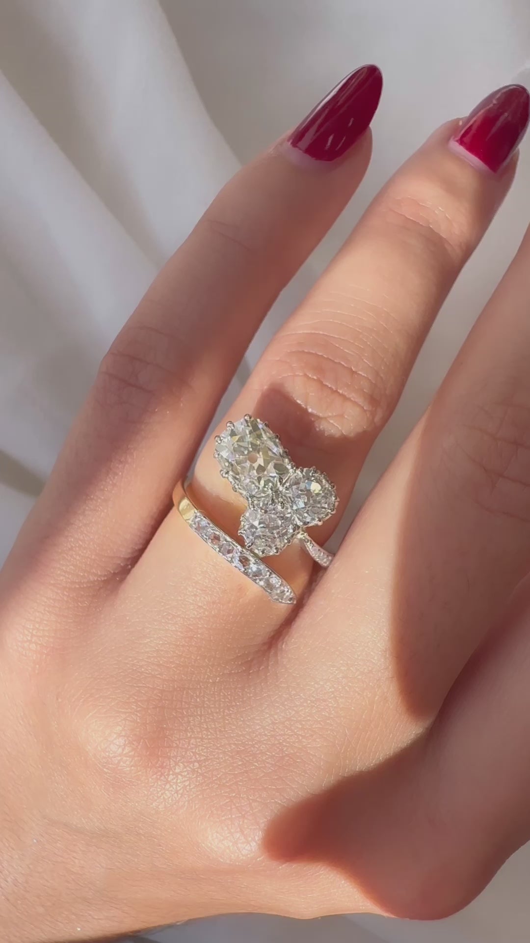 Solitaire Old Mine cut diamond Rings