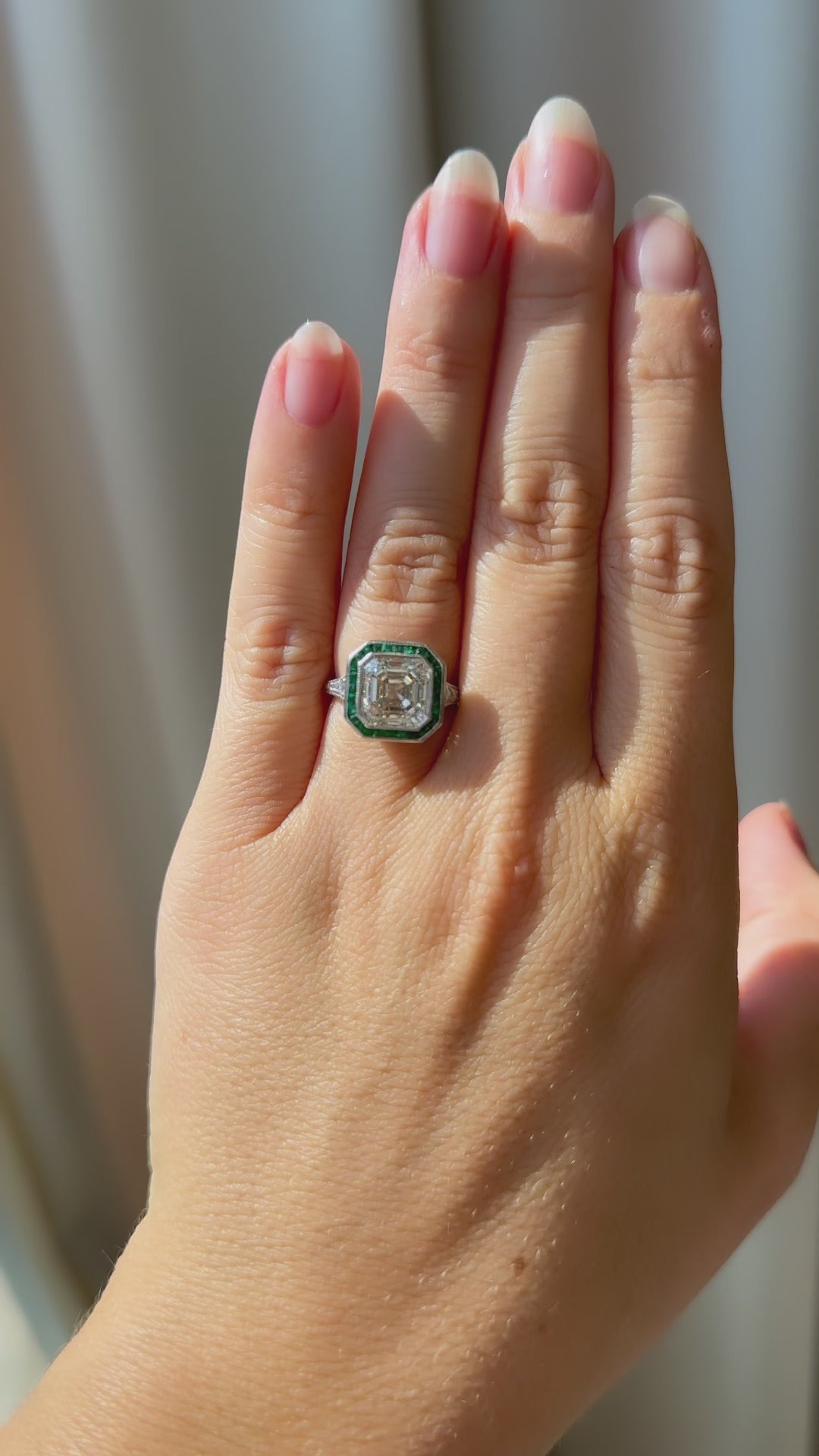 j-k-l color, si-i clarity diamond in platinum setting