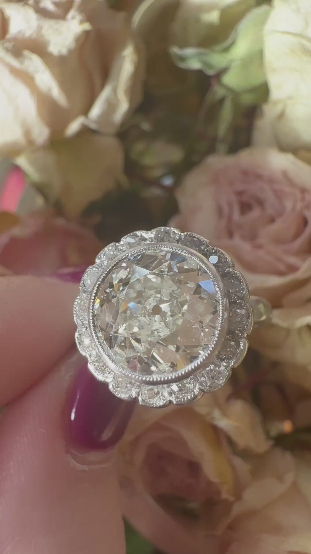 j-k-l color, vs clarity diamond in platinum setting