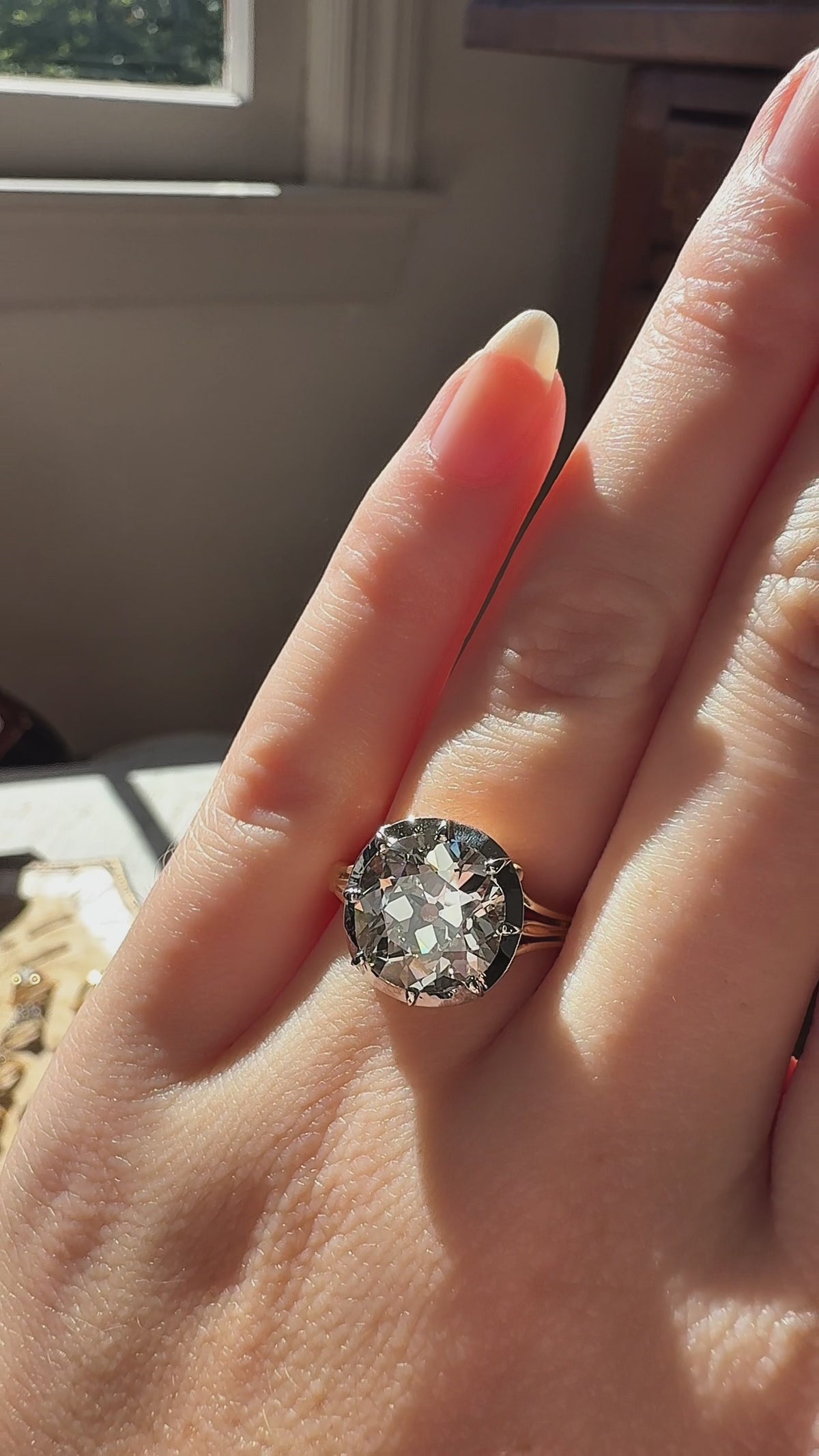  videos and images of vintage Engagement Rings-Old Mine cut diamond Engagement Rings