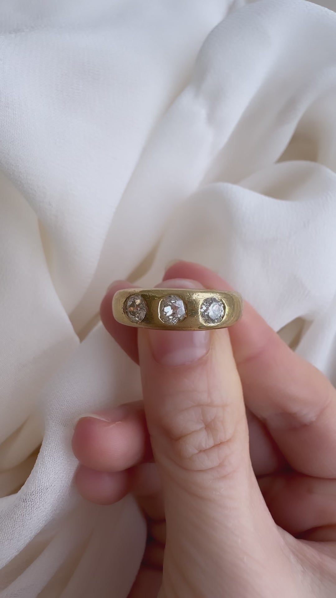 diamond in yellow gold setting