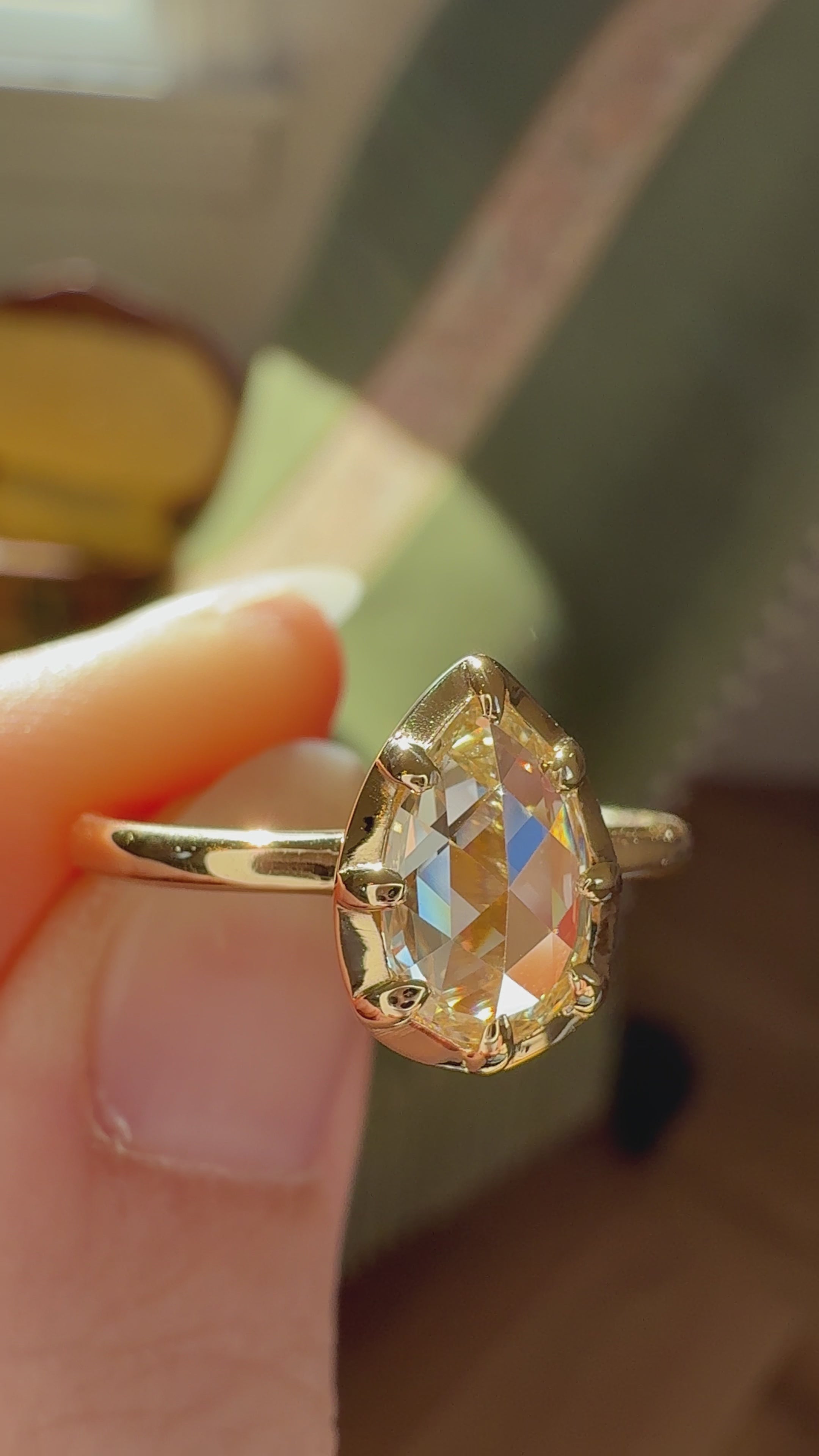 Rose cut diamond Rings