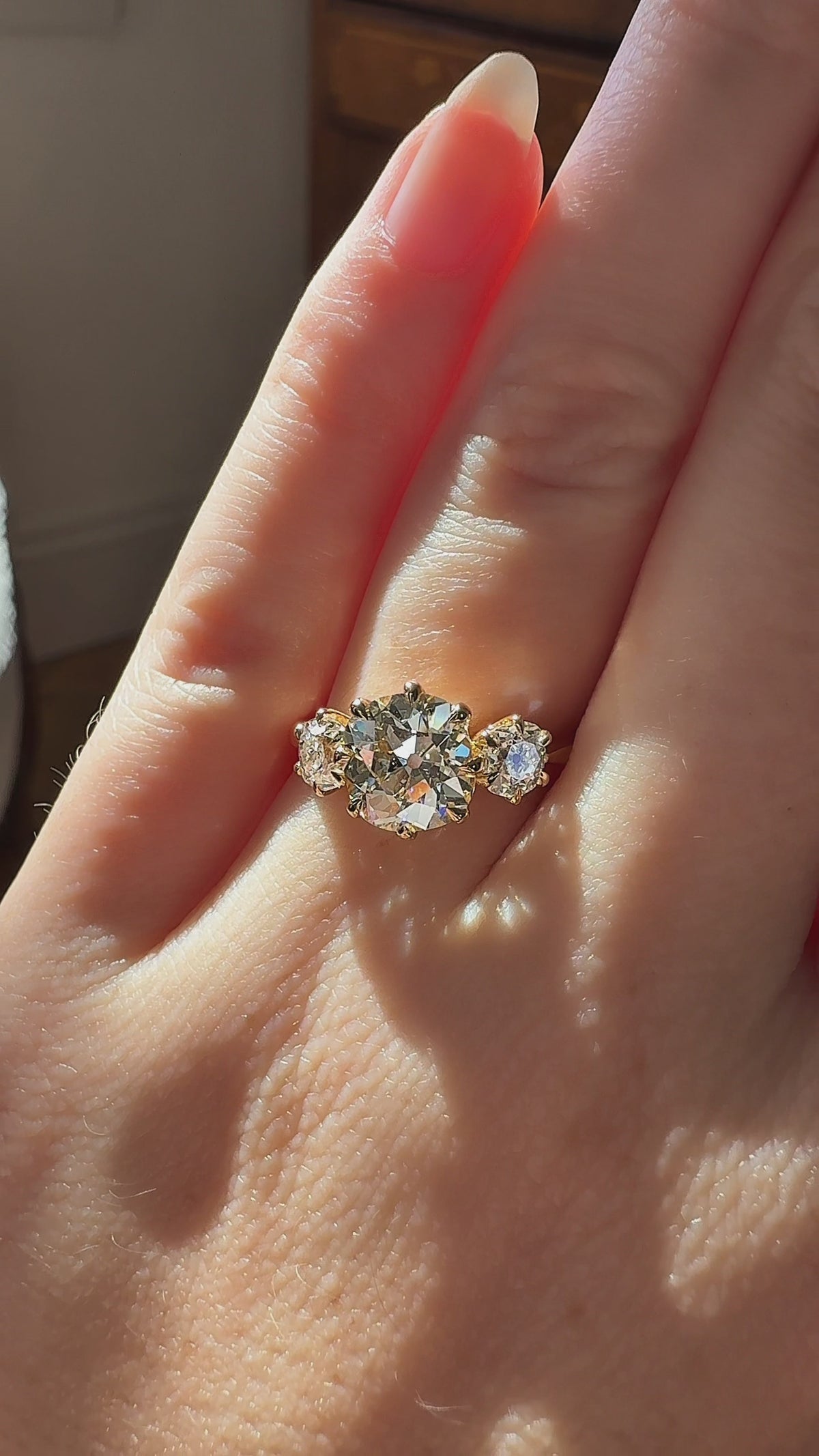  videos and images of vintage Engagement Rings-Old Mine cut diamond Engagement Rings