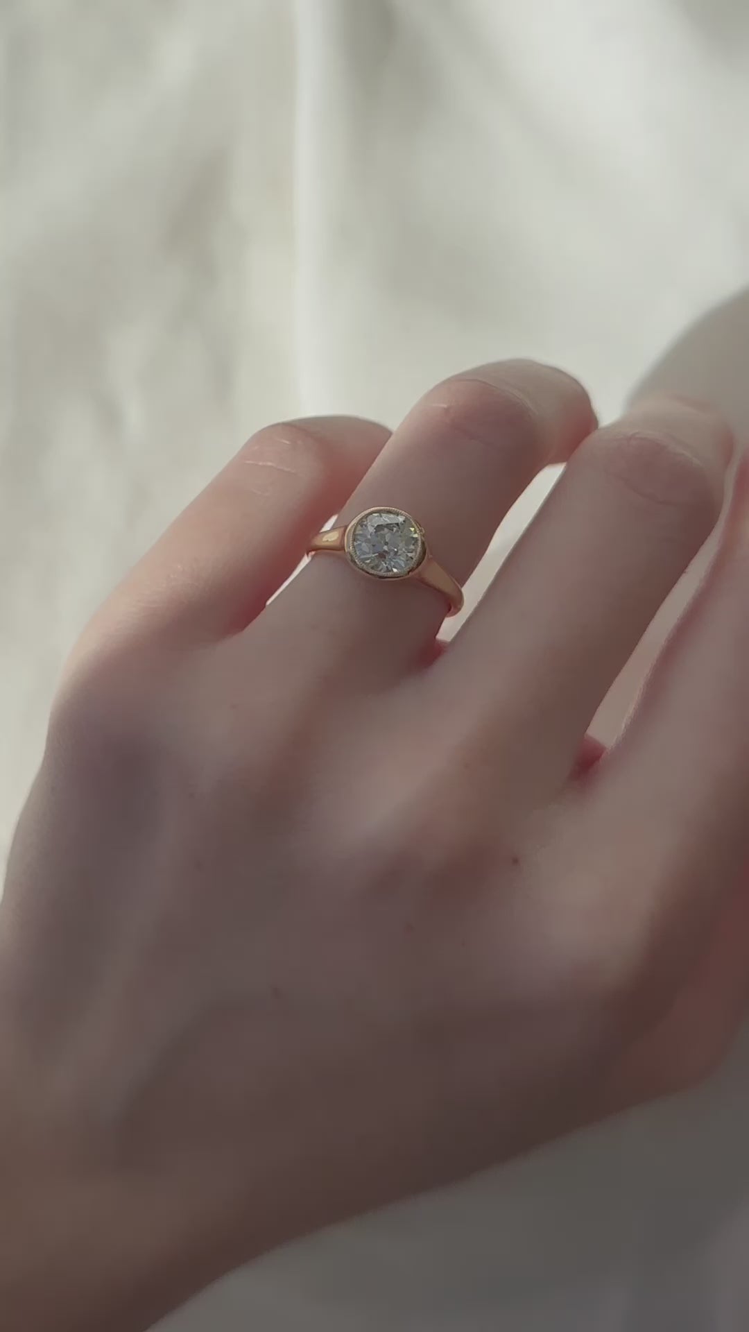 Solitaire Old European cut diamond Rings