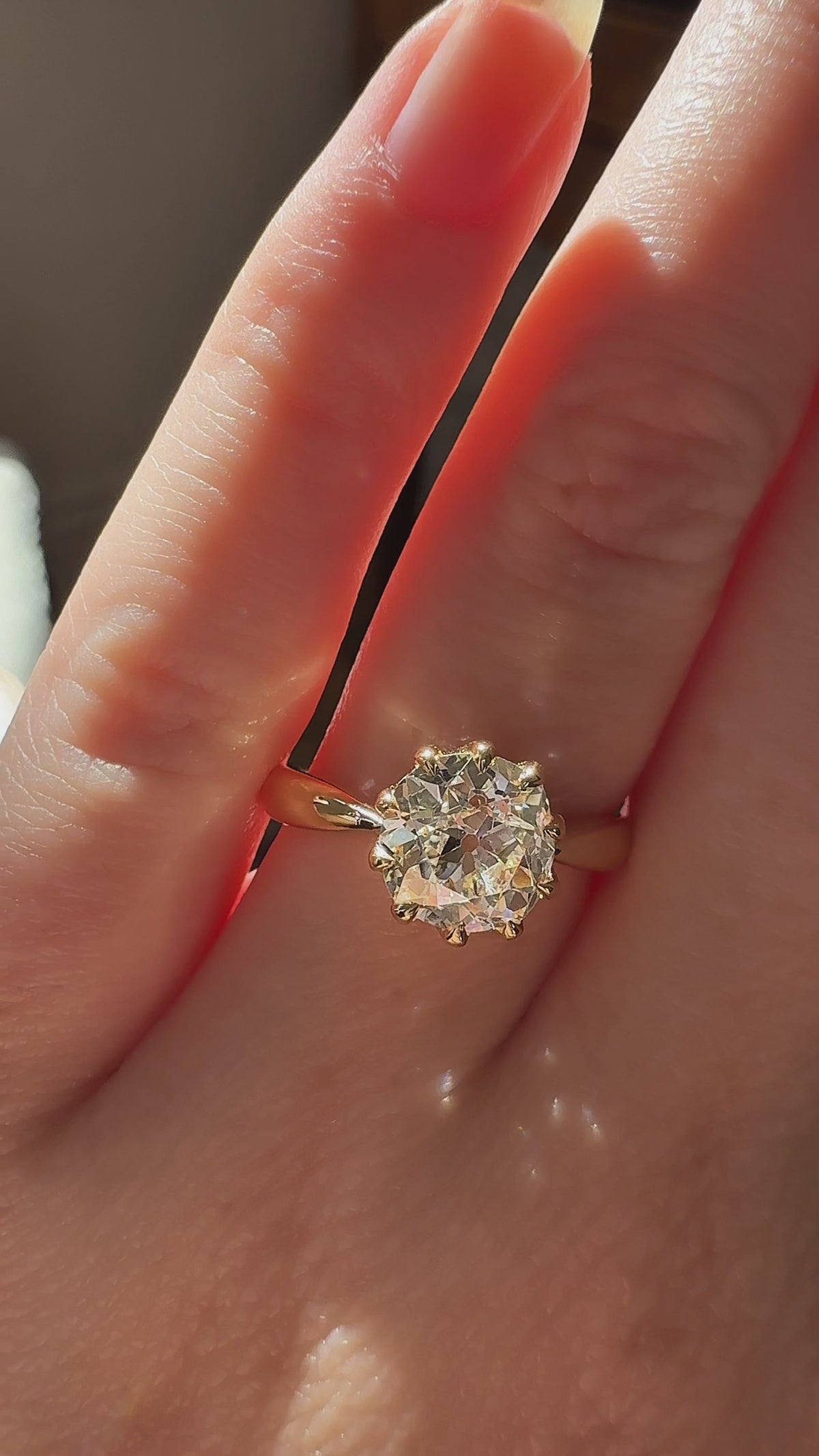  videos and images of vintage Engagement Rings-Old Mine cut diamond Engagement Rings