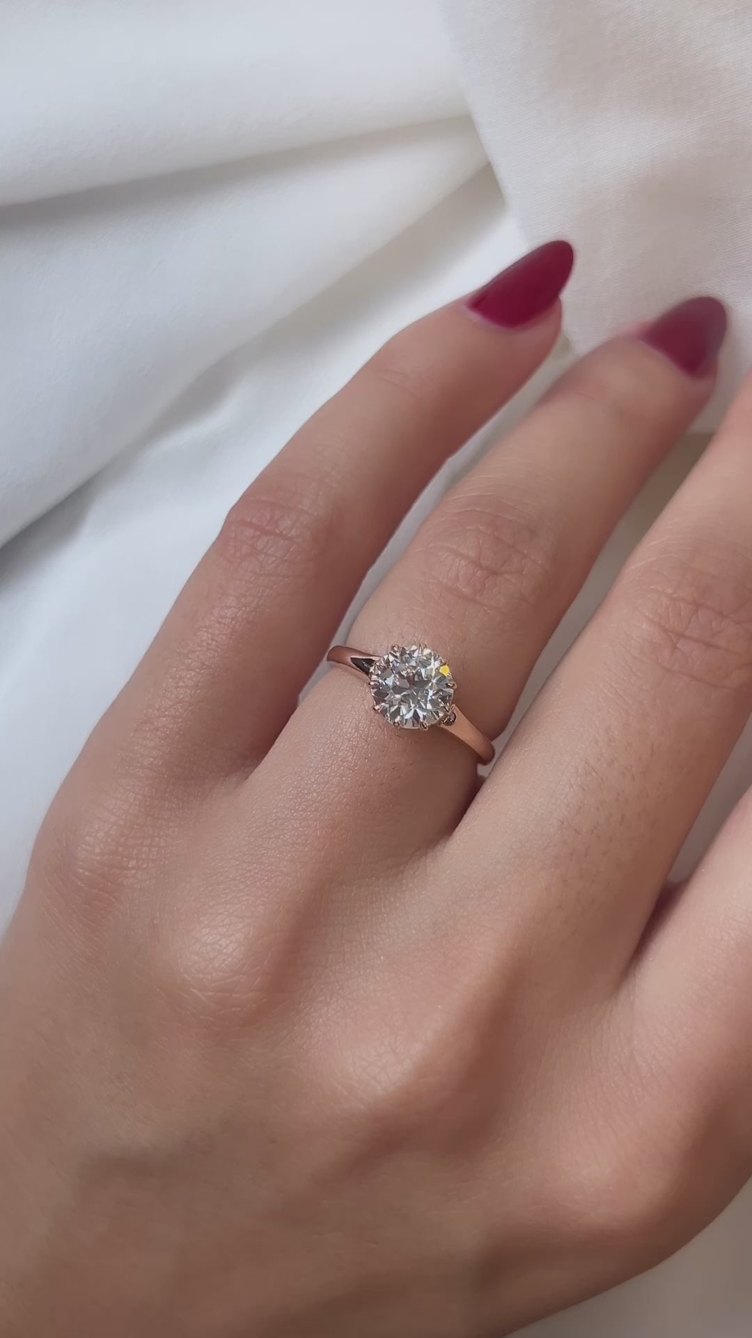 Solitaire Old European cut diamond Rings