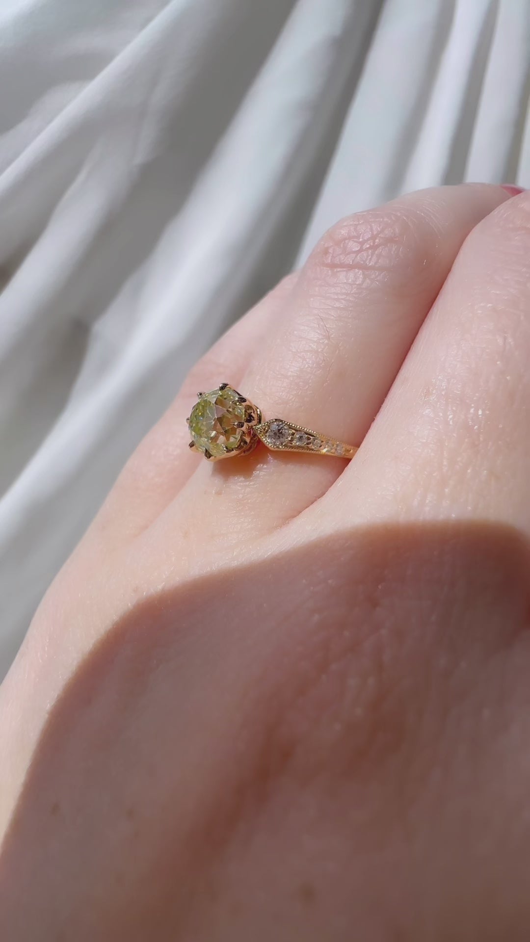 Solitaire Old European cut diamond Rings