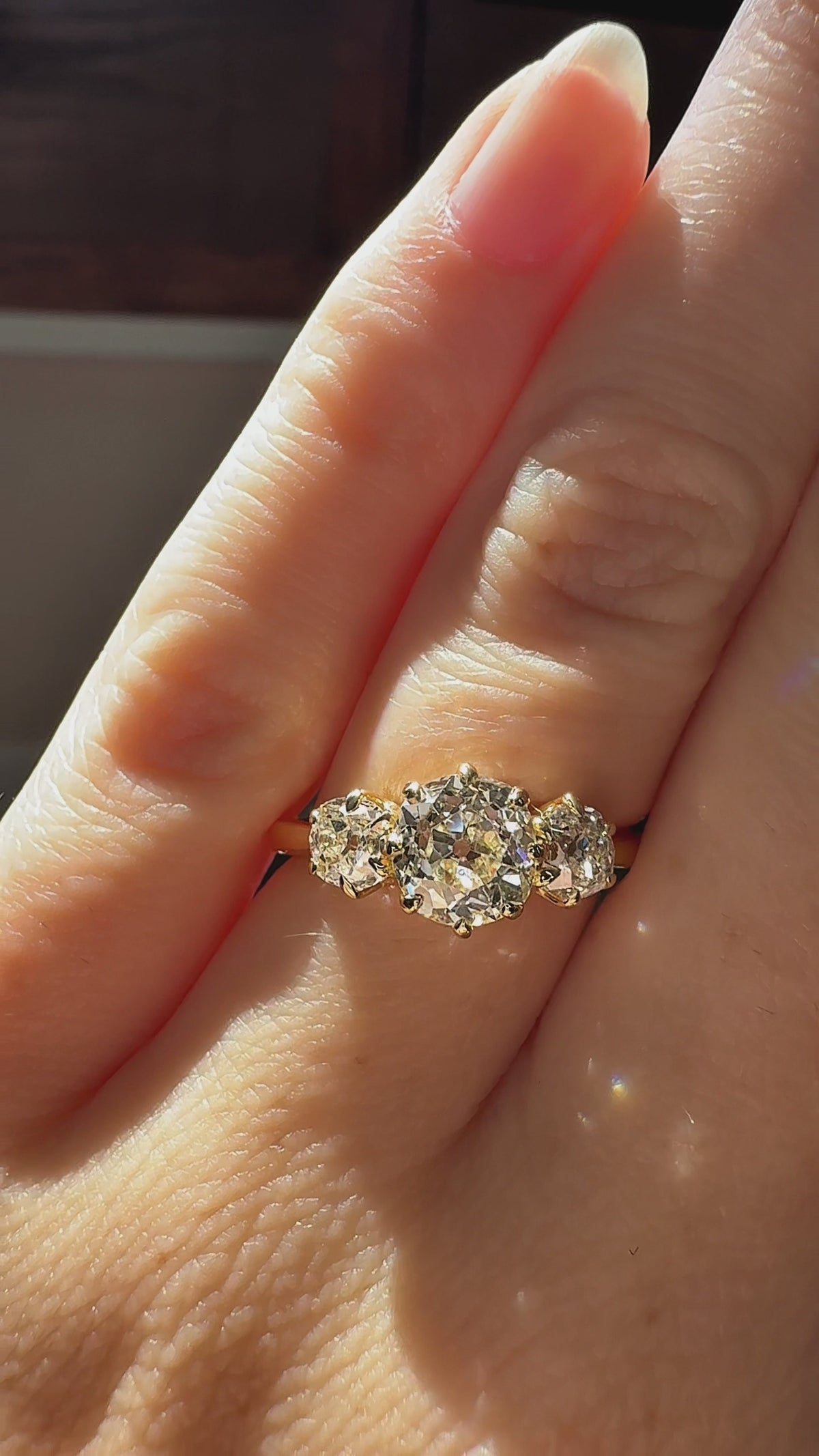  videos and images of vintage Engagement Rings-Old Mine cut diamond Engagement Rings