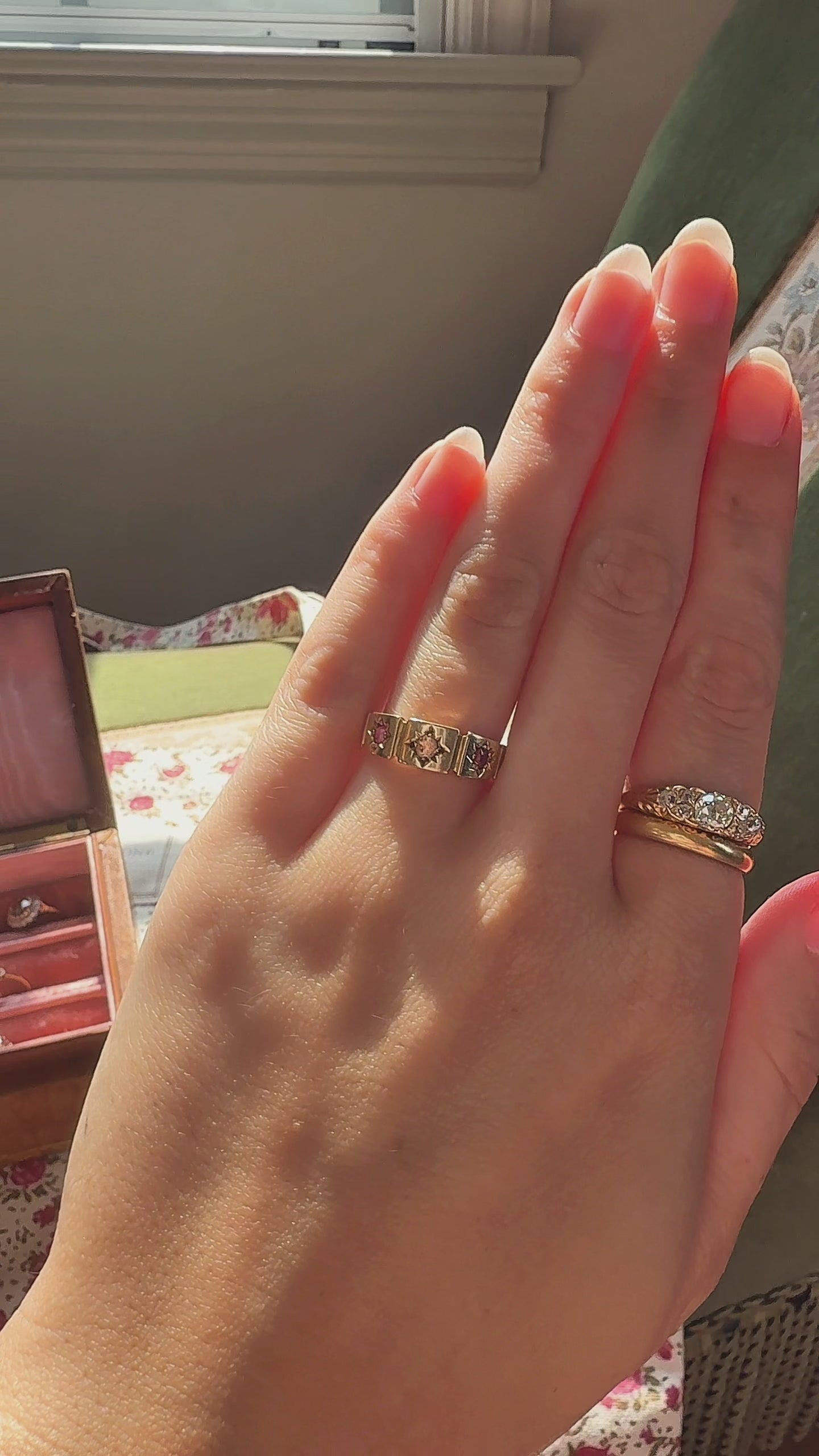Rose cut diamond Rings