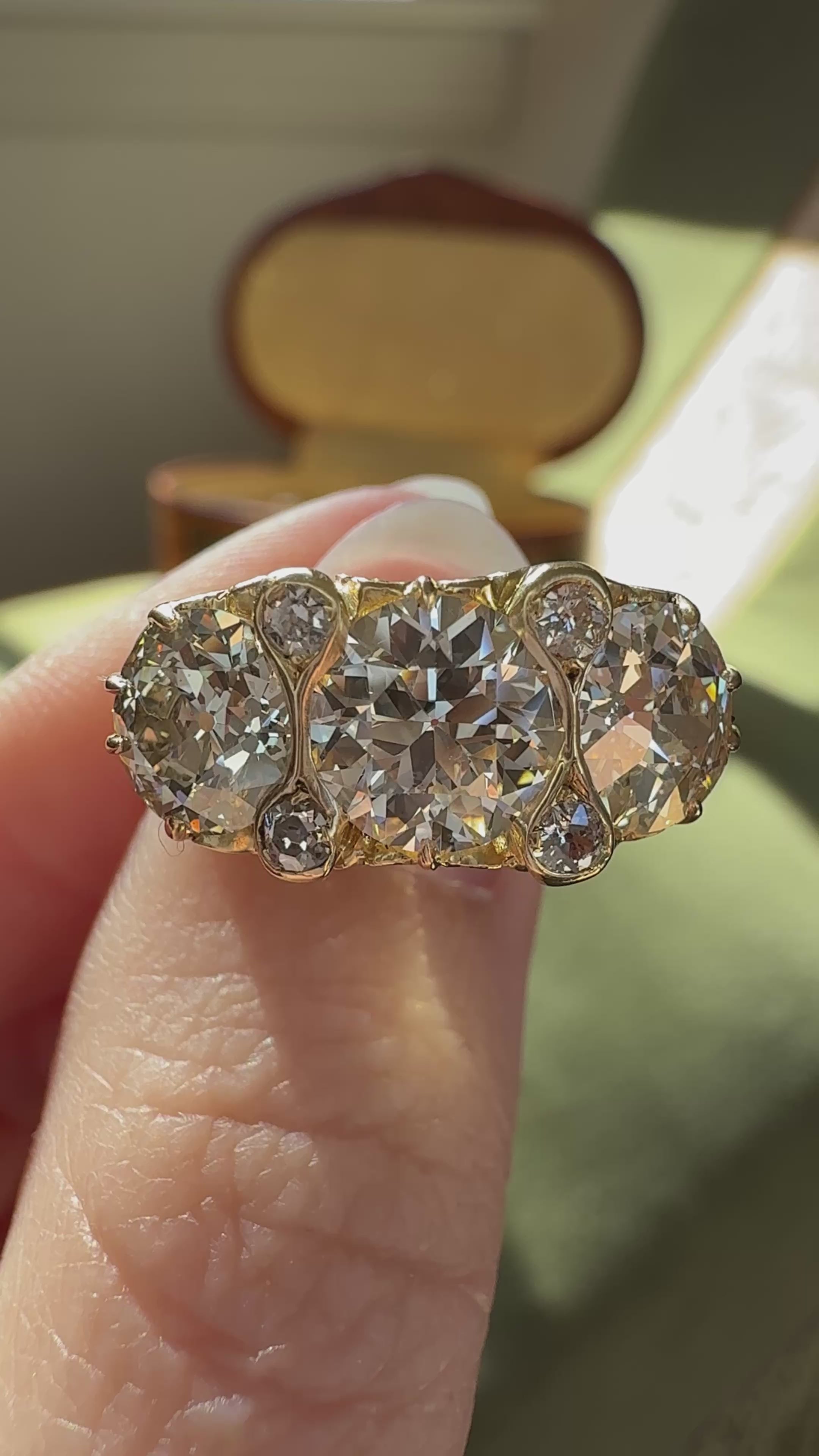 Solitaire Band Old European cut diamond Rings