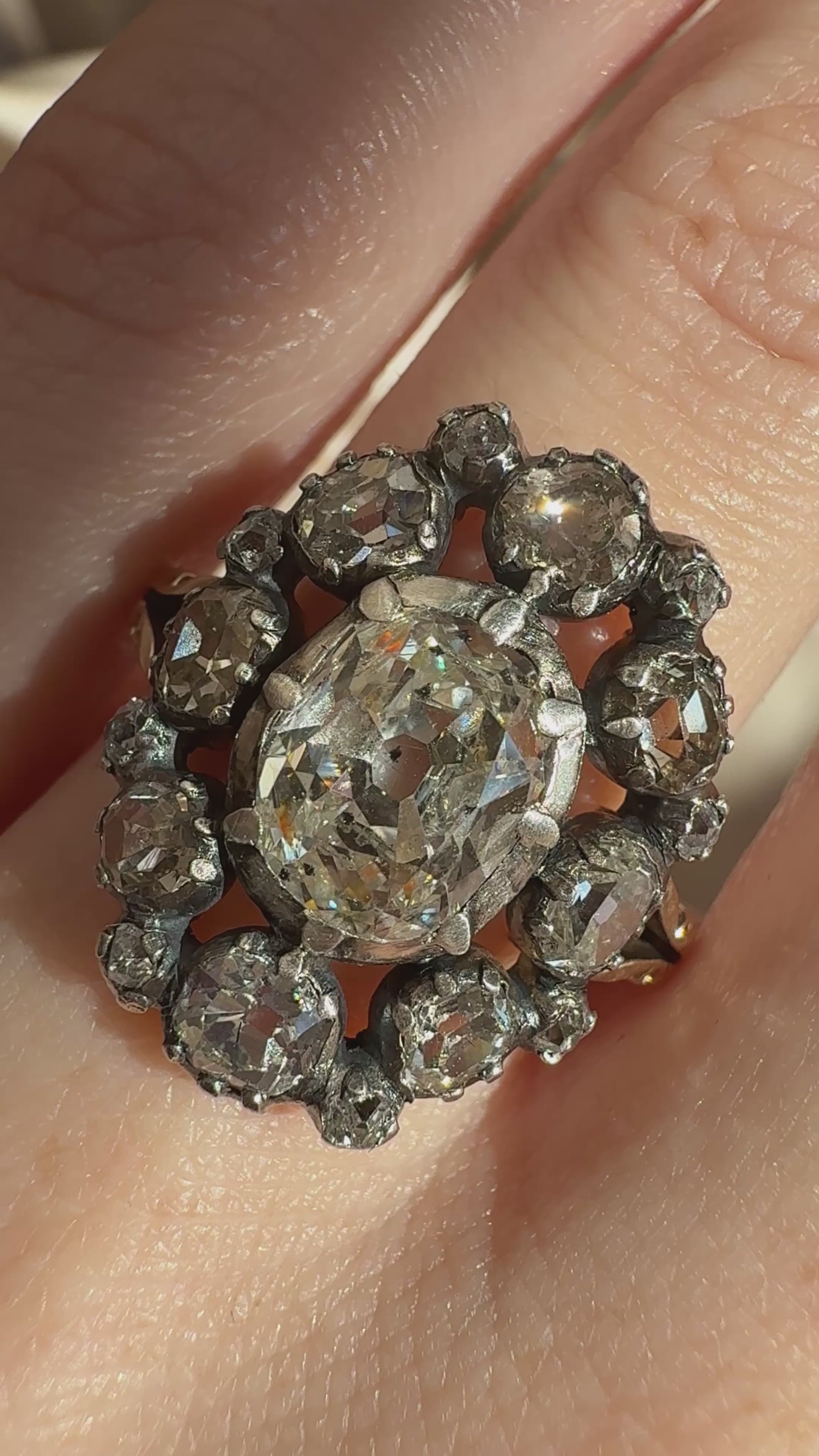  videos and images of vintage Rings-Halo Old Mine cut diamond Rings