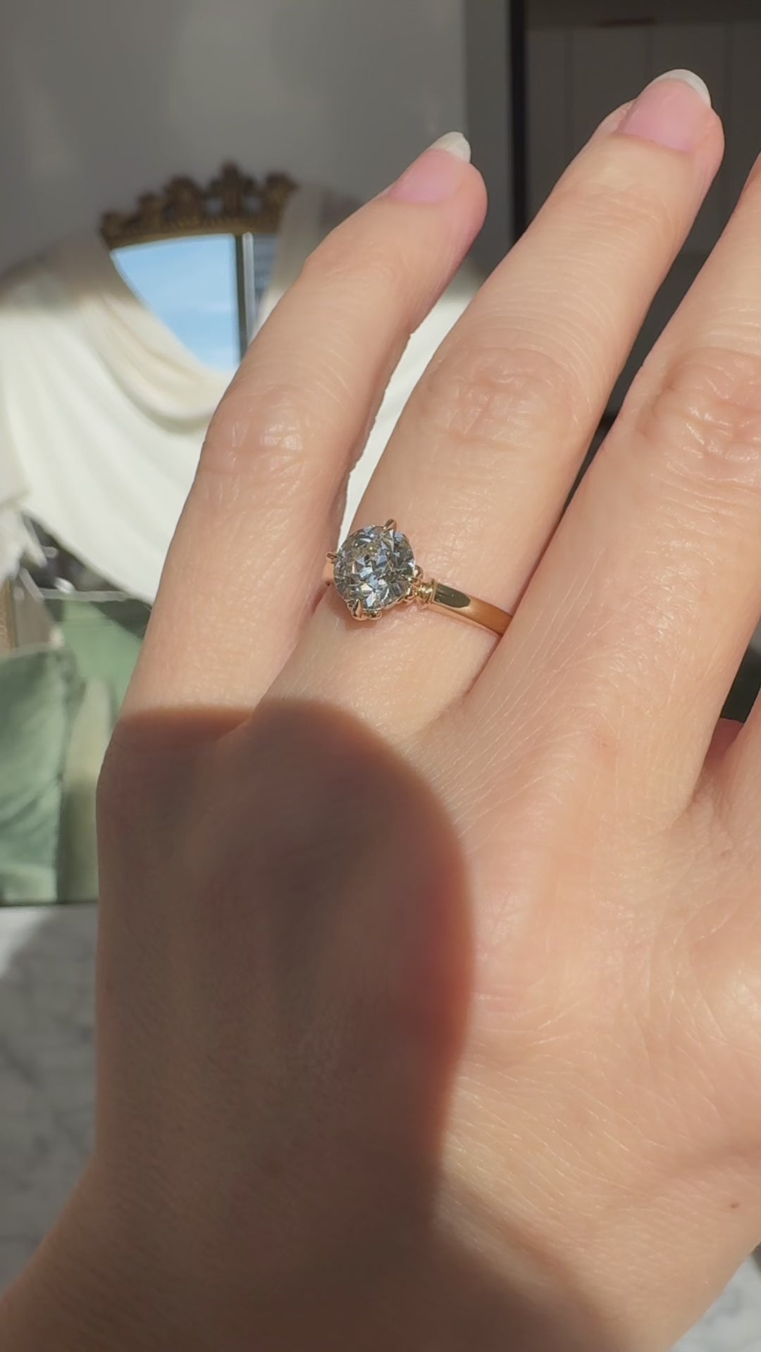  videos and images of vintage Rings-Solitaire Old European cut diamond Rings