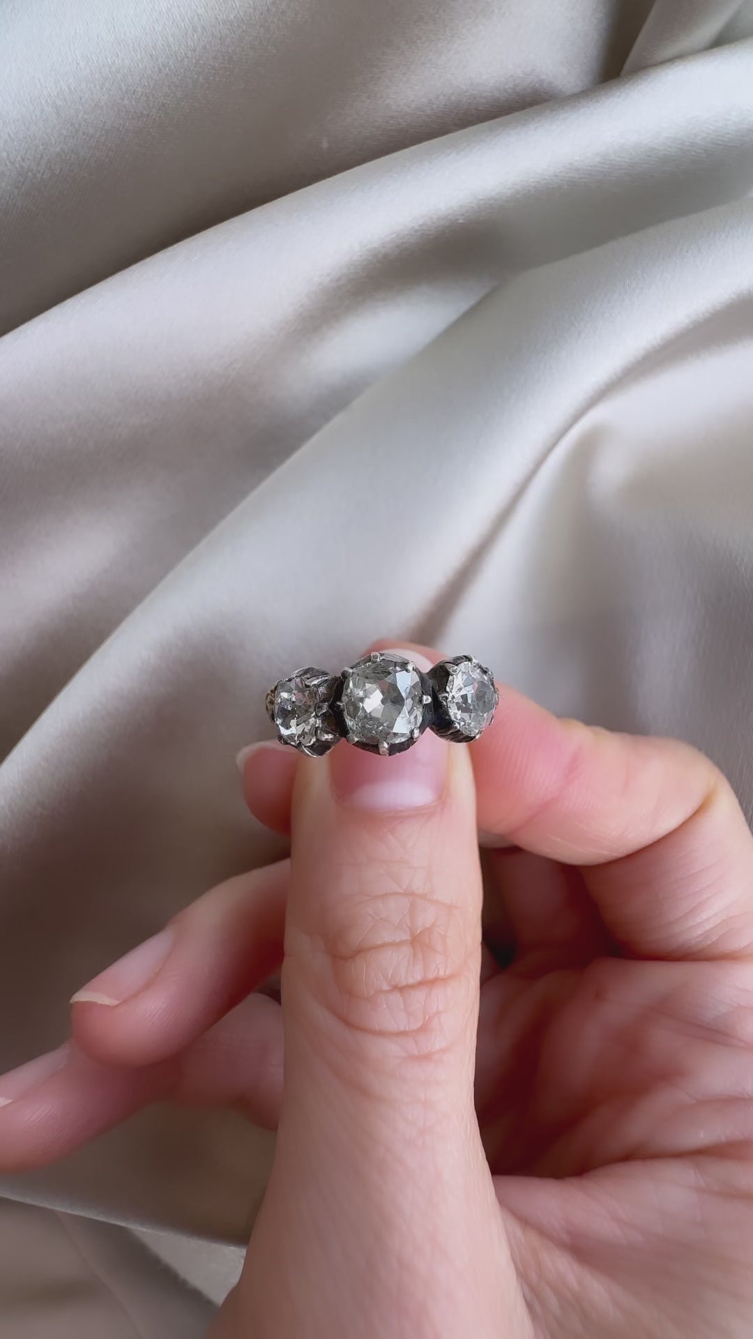 diamond in two-tone setting