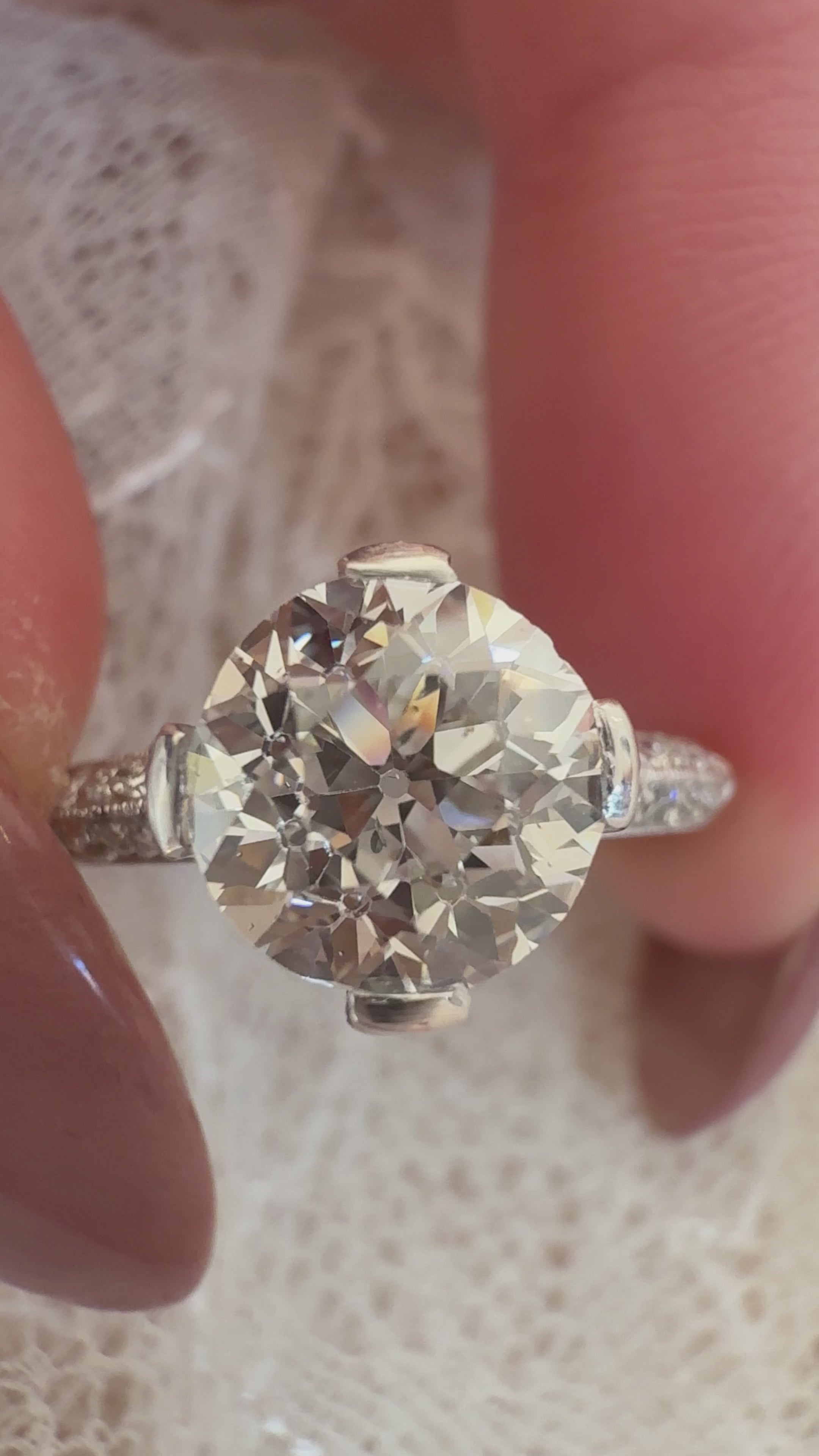  videos and images of vintage Rings-Transitional cut diamond Rings