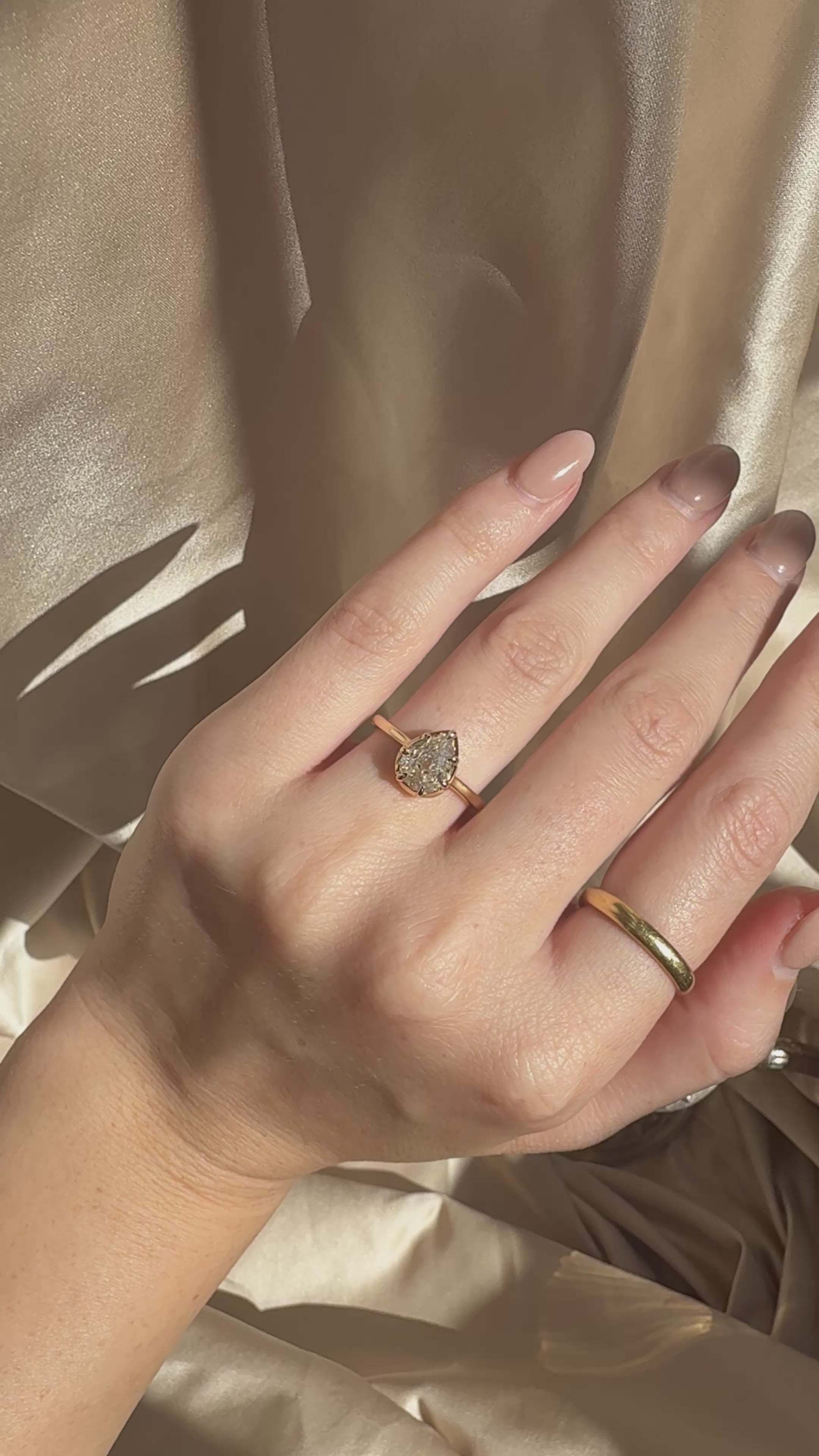 Pear cut diamond Rings