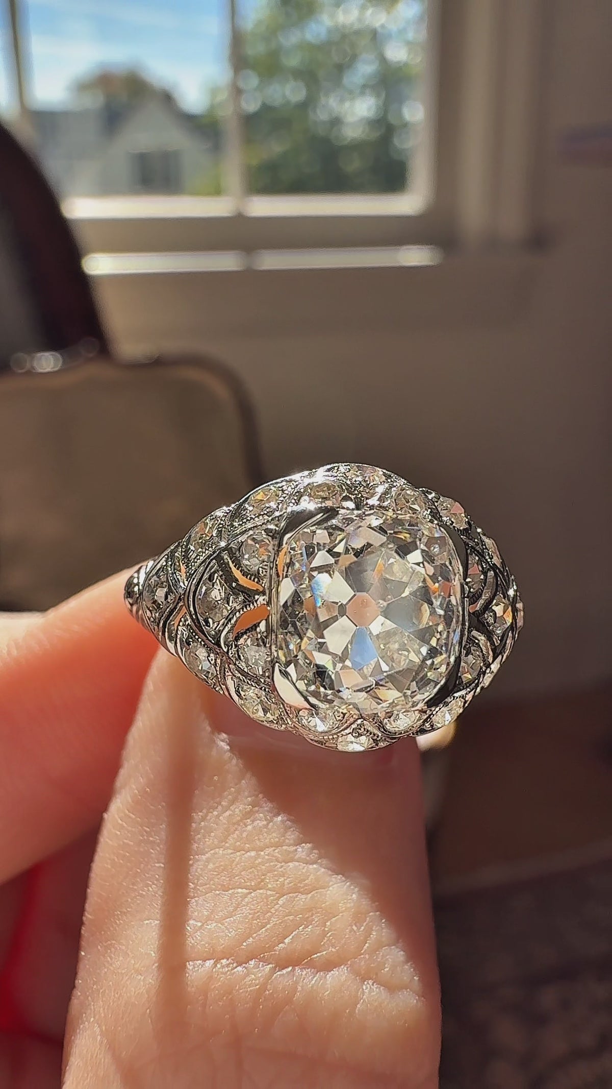 Old Mine cut diamond Engagement Rings