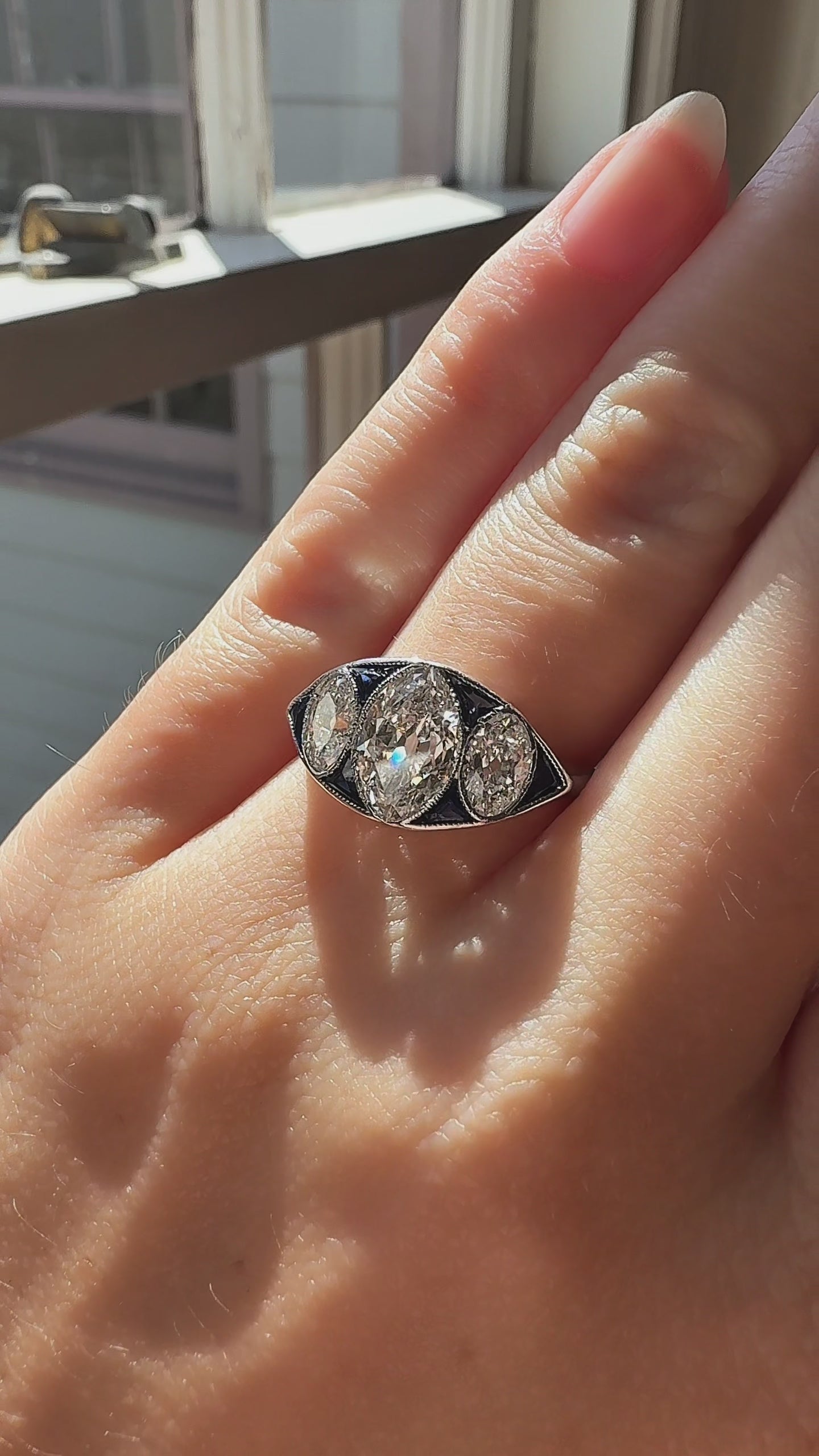  videos and images of vintage Engagement Rings-Marquise/Oval cut diamond Engagement Rings