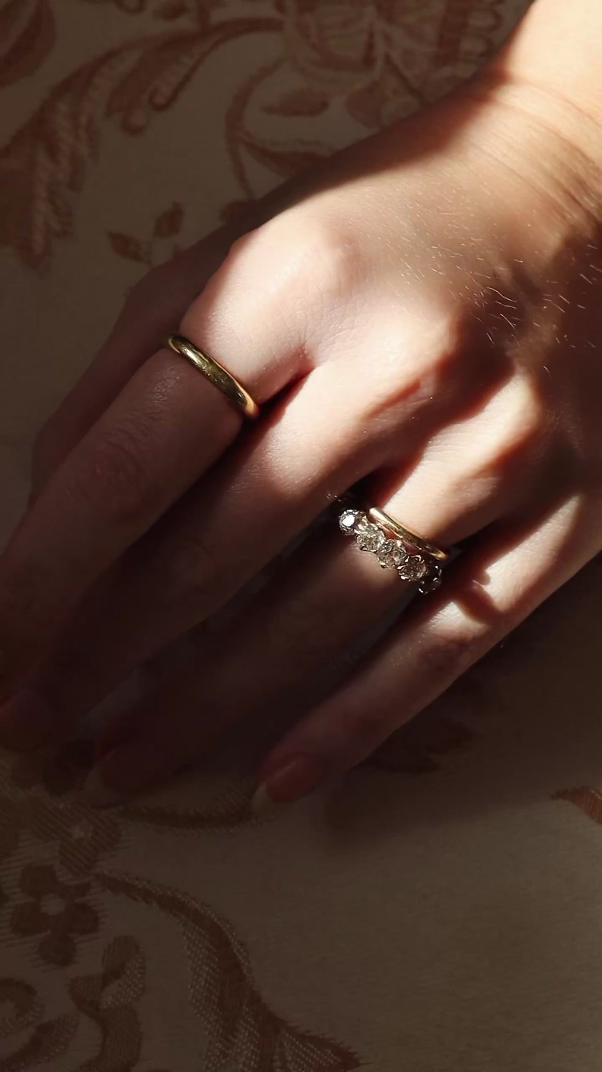 diamond in yellow gold setting