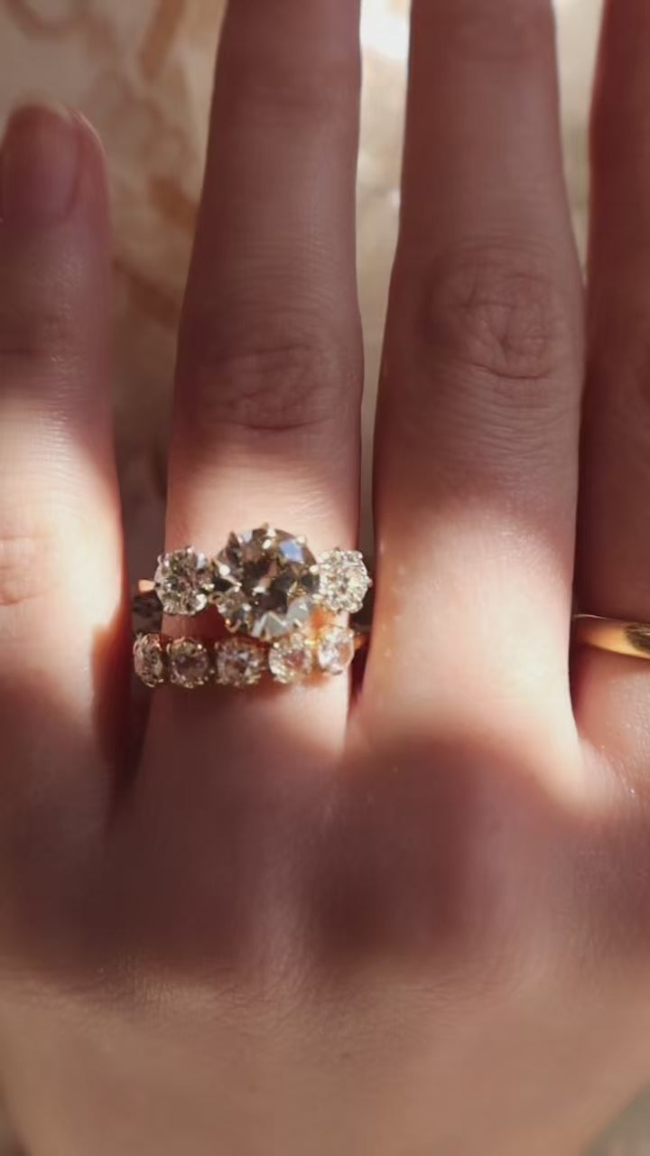 2-3 CaratsBand Three-stone diamond Rings for sale