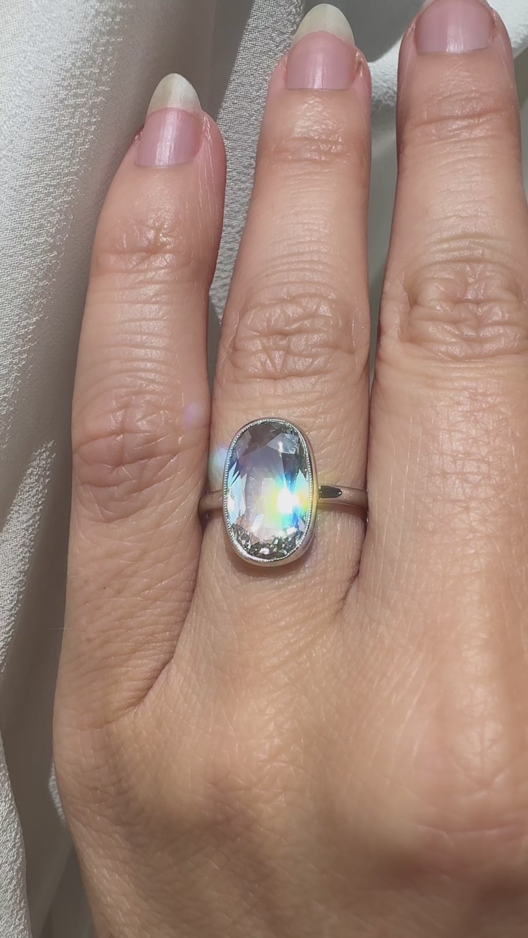 g-h-i color, si-i clarity diamond in platinum setting