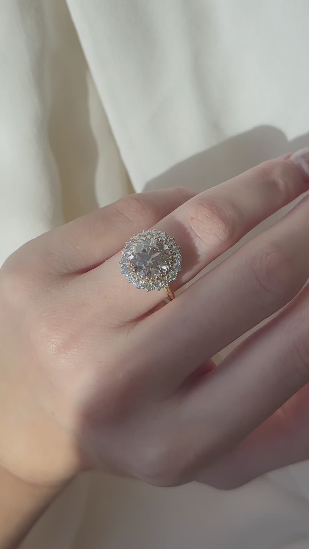 Solitaire Old European cut diamond Rings