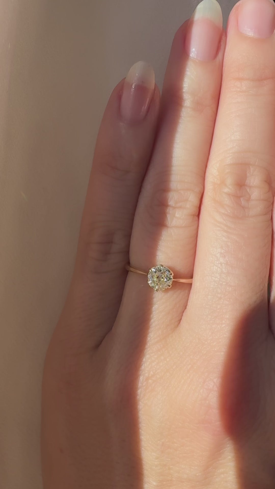 Solitaire Old European cut diamond Rings