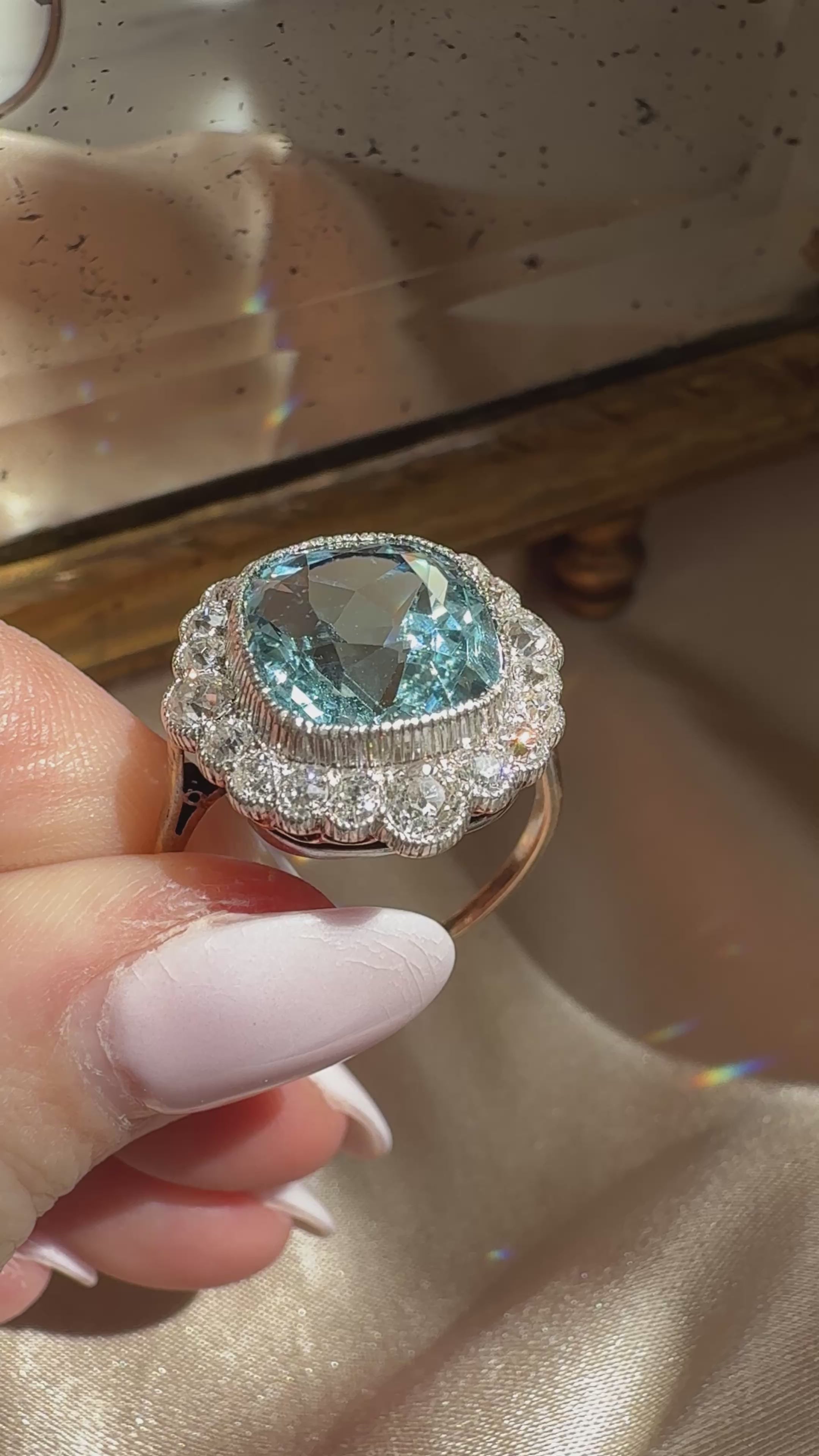 diamond in two-tone setting