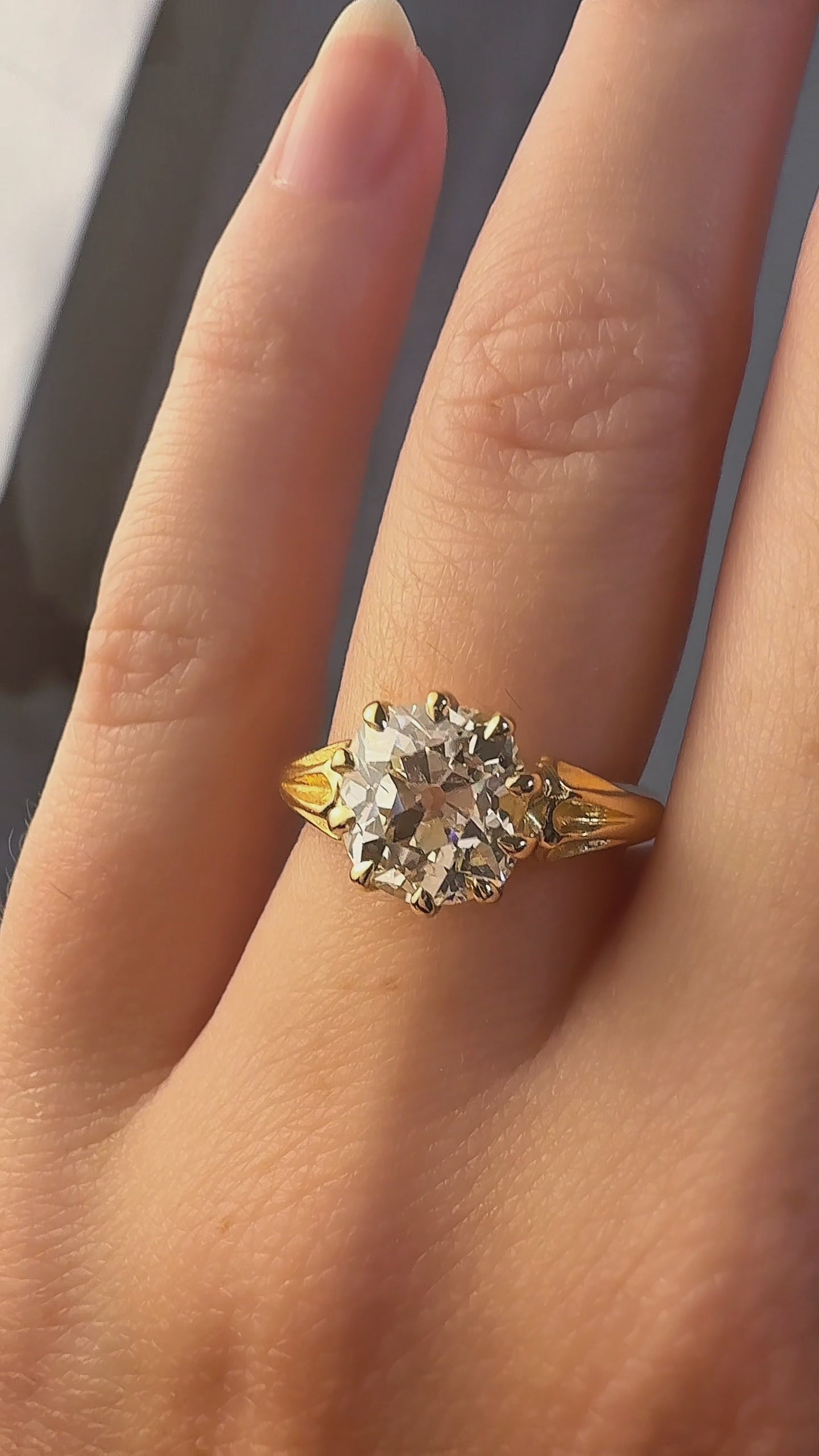  videos and images of vintage Engagement Rings-Old Mine cut diamond Engagement Rings