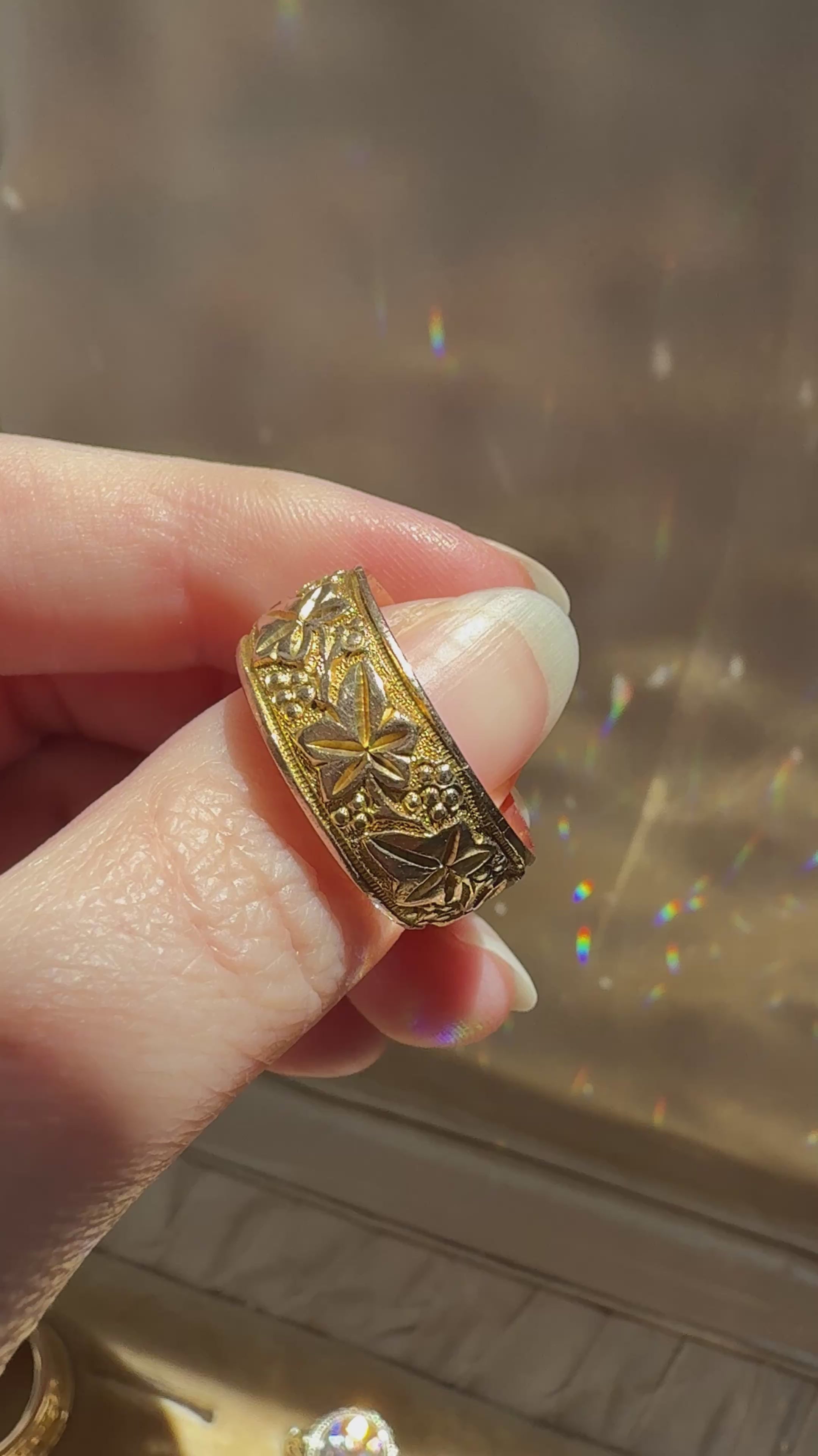 in yellow gold setting