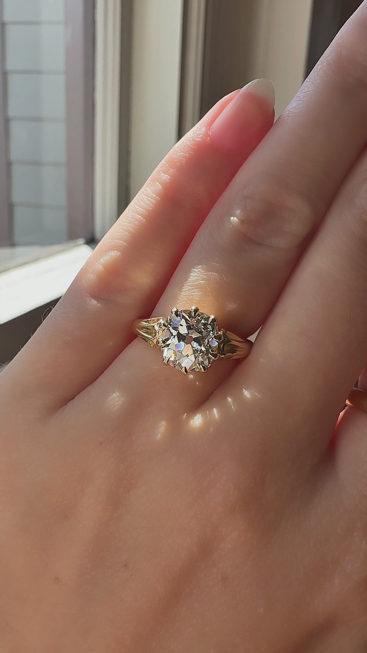  videos and images of vintage Engagement Rings-Old Mine cut diamond Engagement Rings