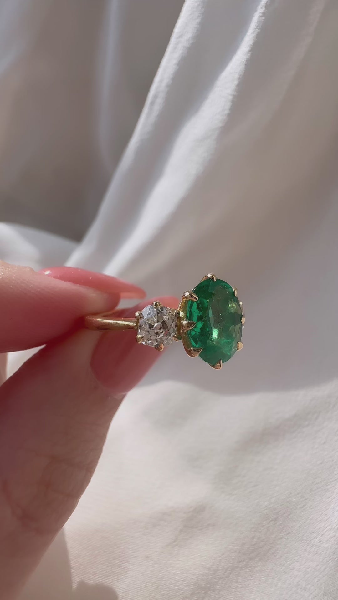 diamond in yellow gold setting