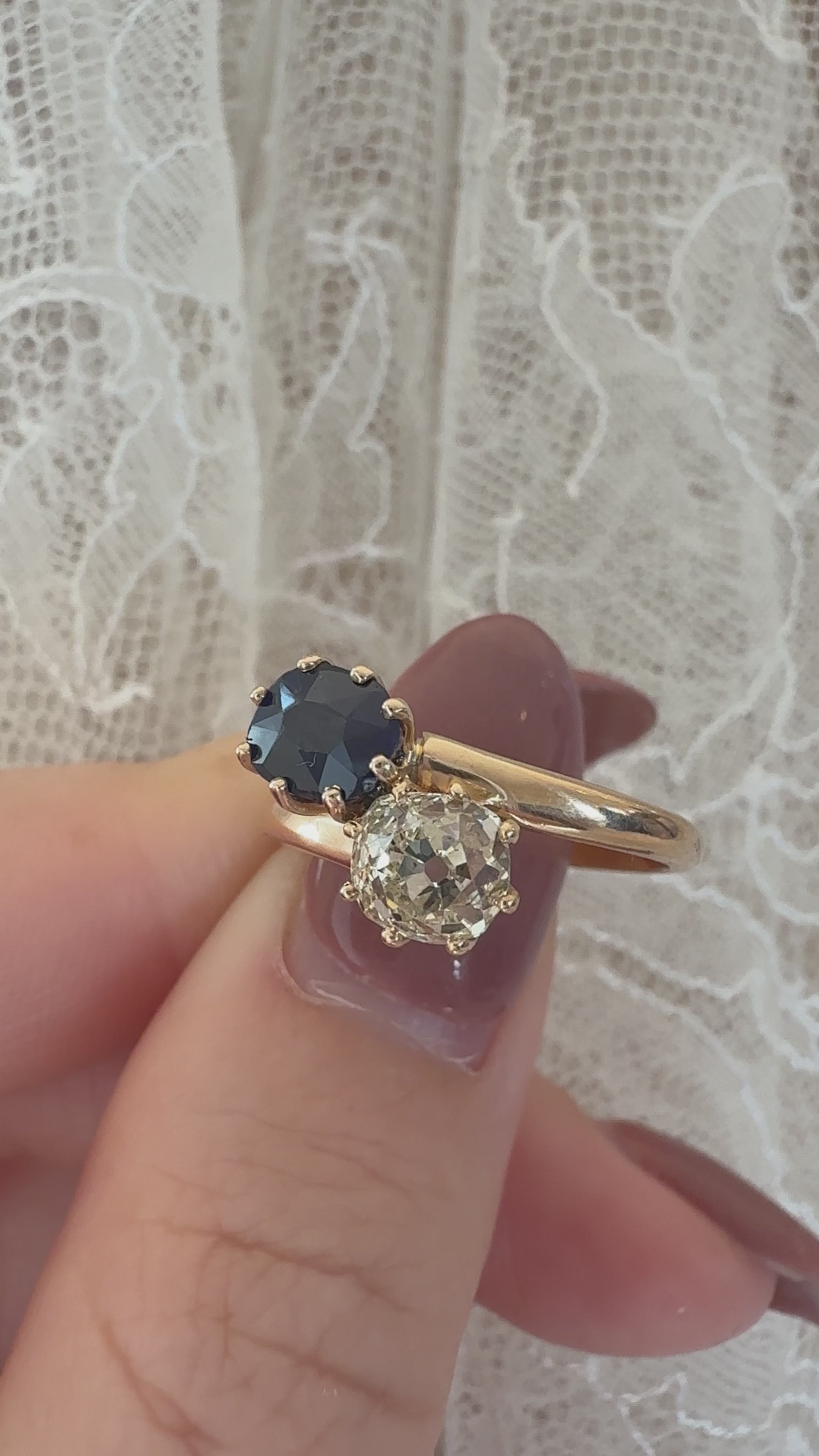  videos and images of vintage Rings-Old Mine cut diamond Rings