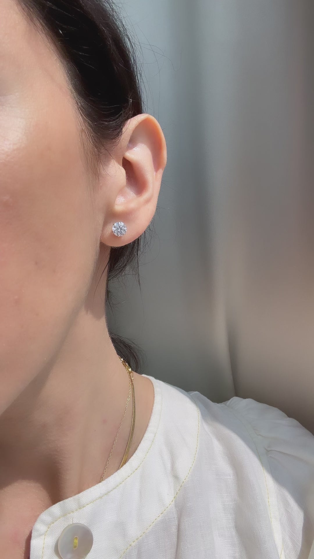 1.97ctw transtional cut diamond studs