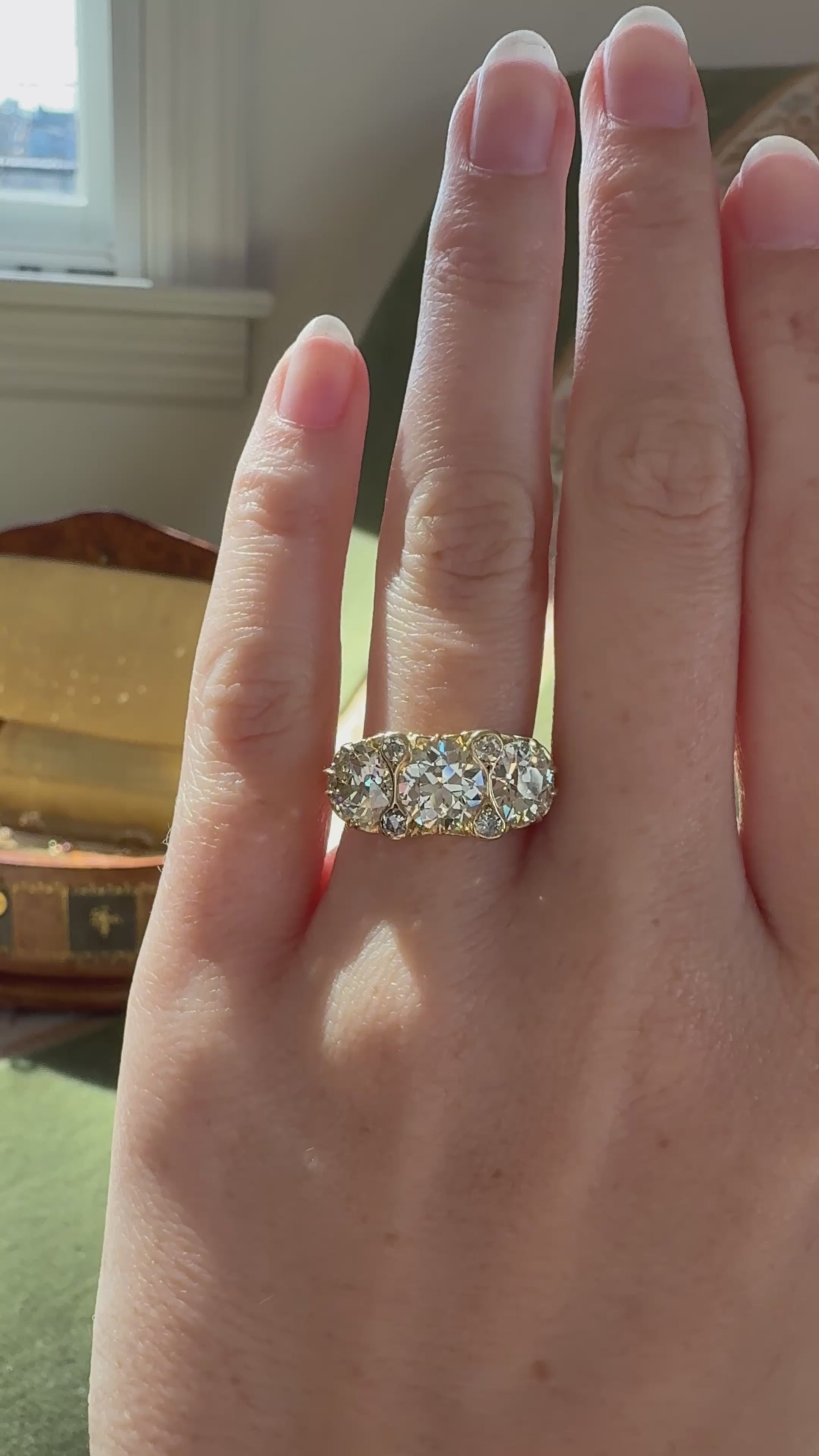  videos and images of vintage Rings-Solitaire Band Old European cut diamond Rings