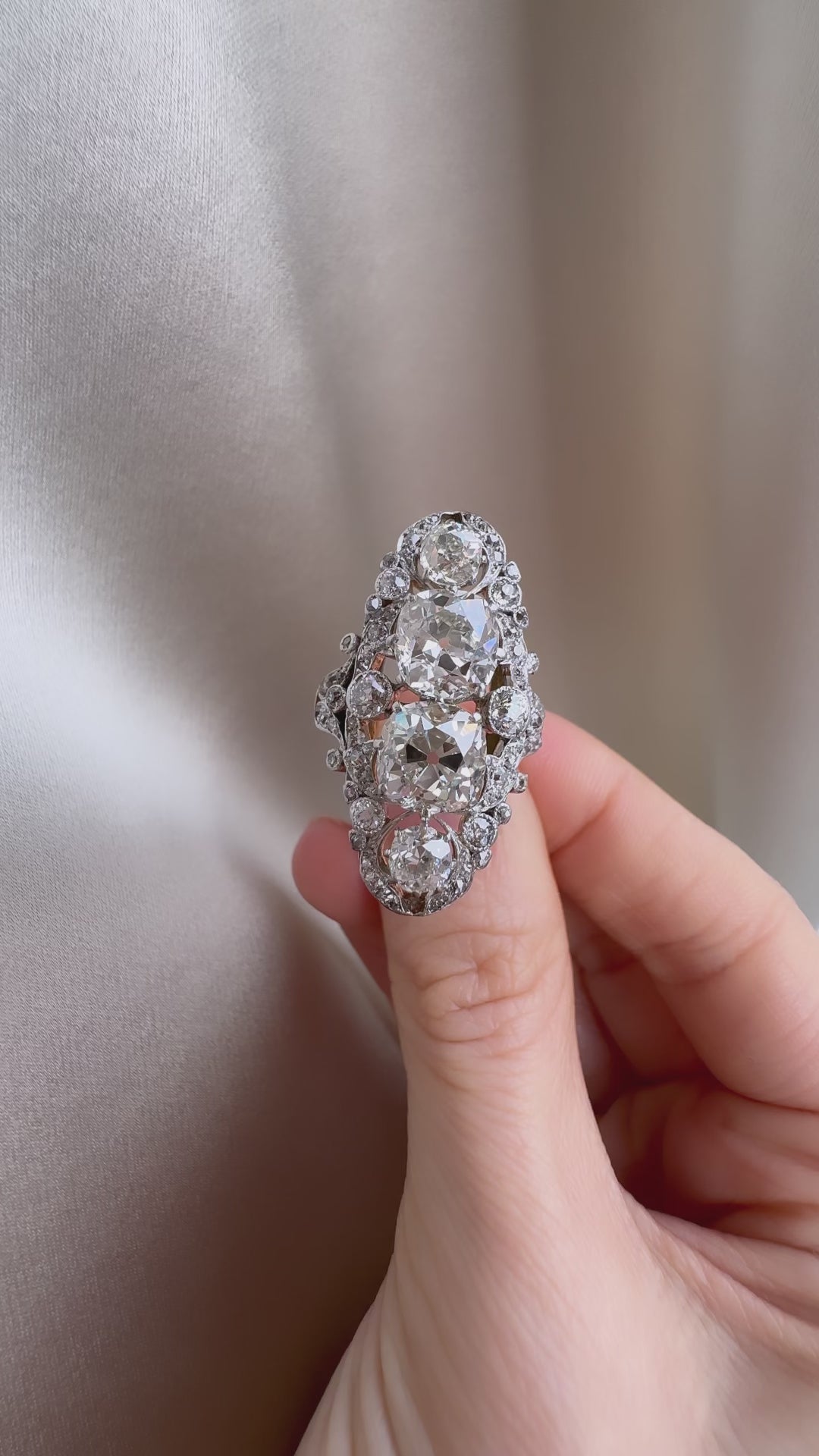 j-k-l color, diamond in two-tone setting