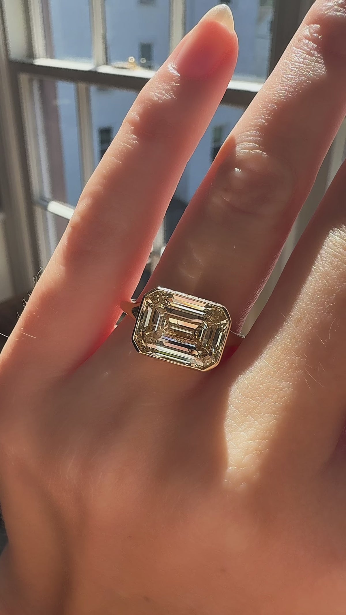 Step  cut diamond Engagement Rings