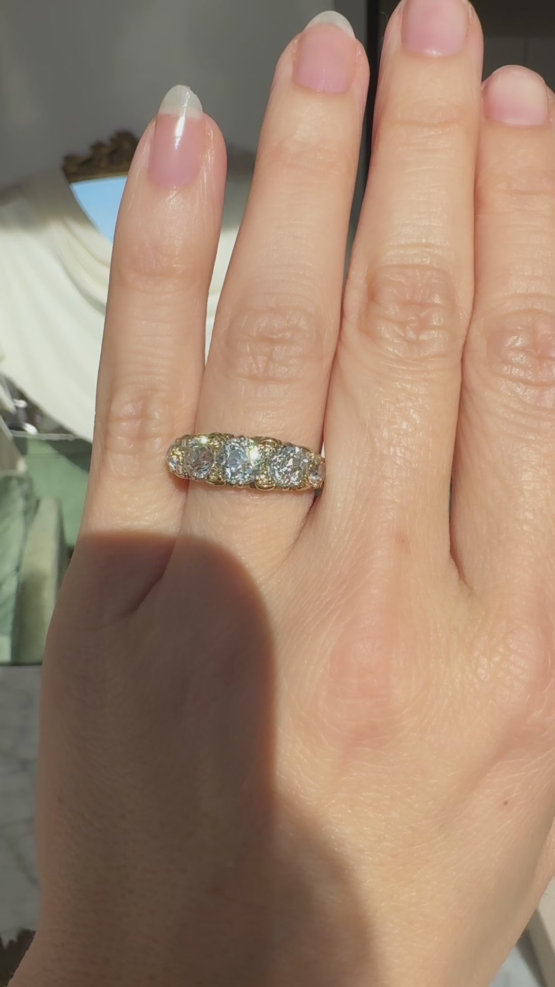 Solitaire Old European cut diamond Rings