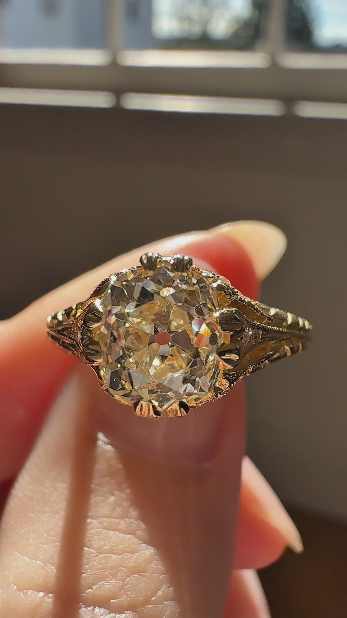 Old Mine cut diamond Engagement Rings