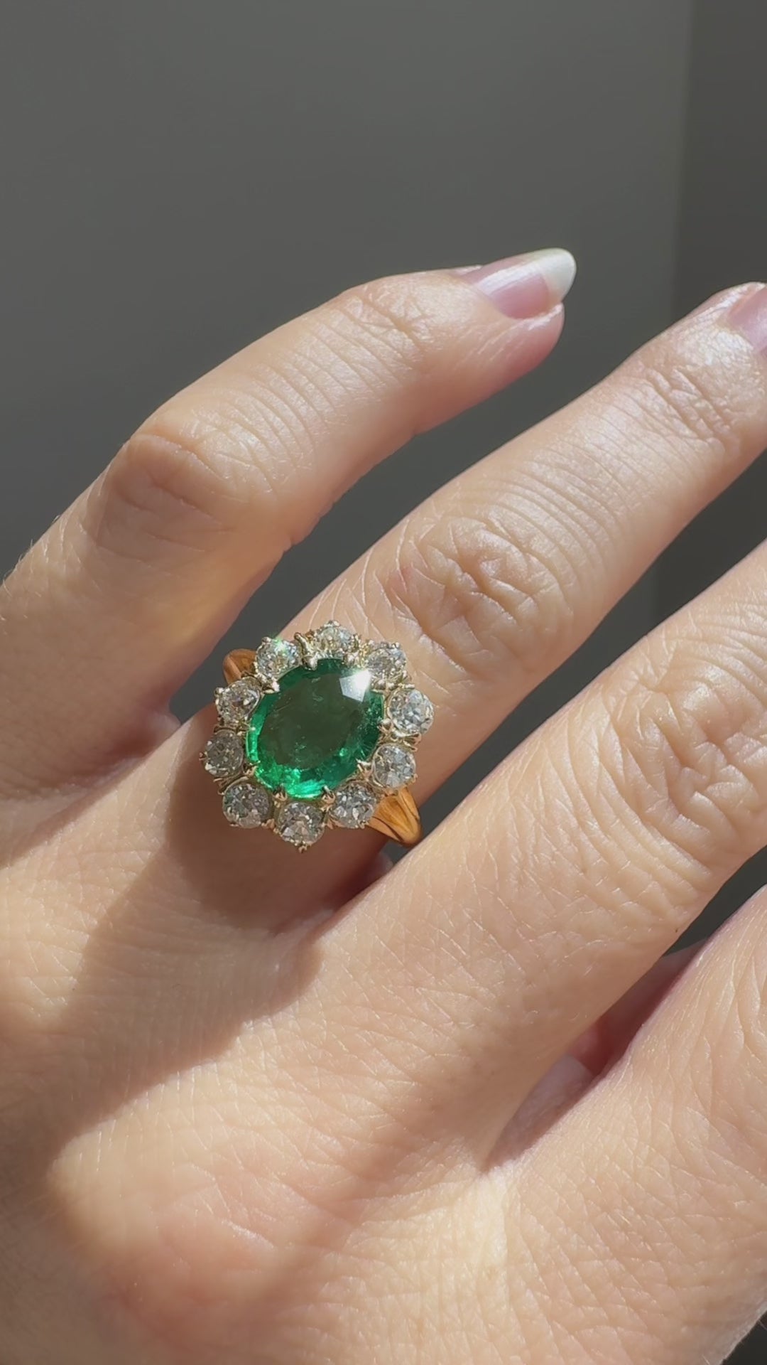 in yellow gold setting