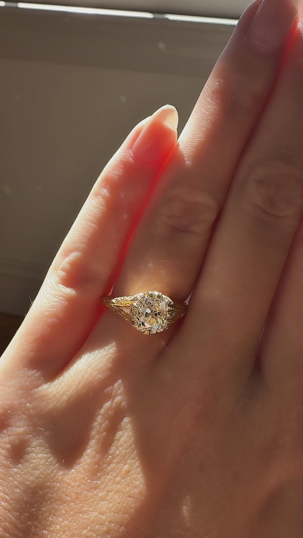 videos and images of vintage Engagement Rings-Old Mine cut diamond Engagement Rings